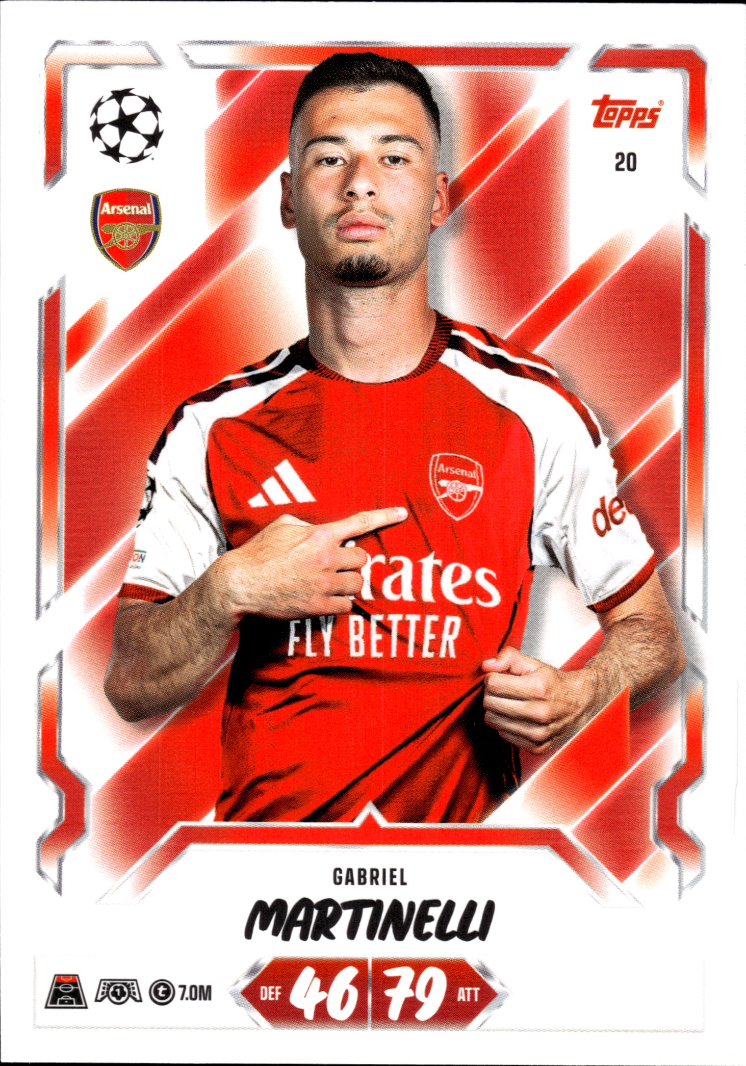 Gabriel Martinelli - Topps Match Attax UEFA Club Competitions Base Set 2026-27, Nr. 20 (Art.-Nr. SG107150)