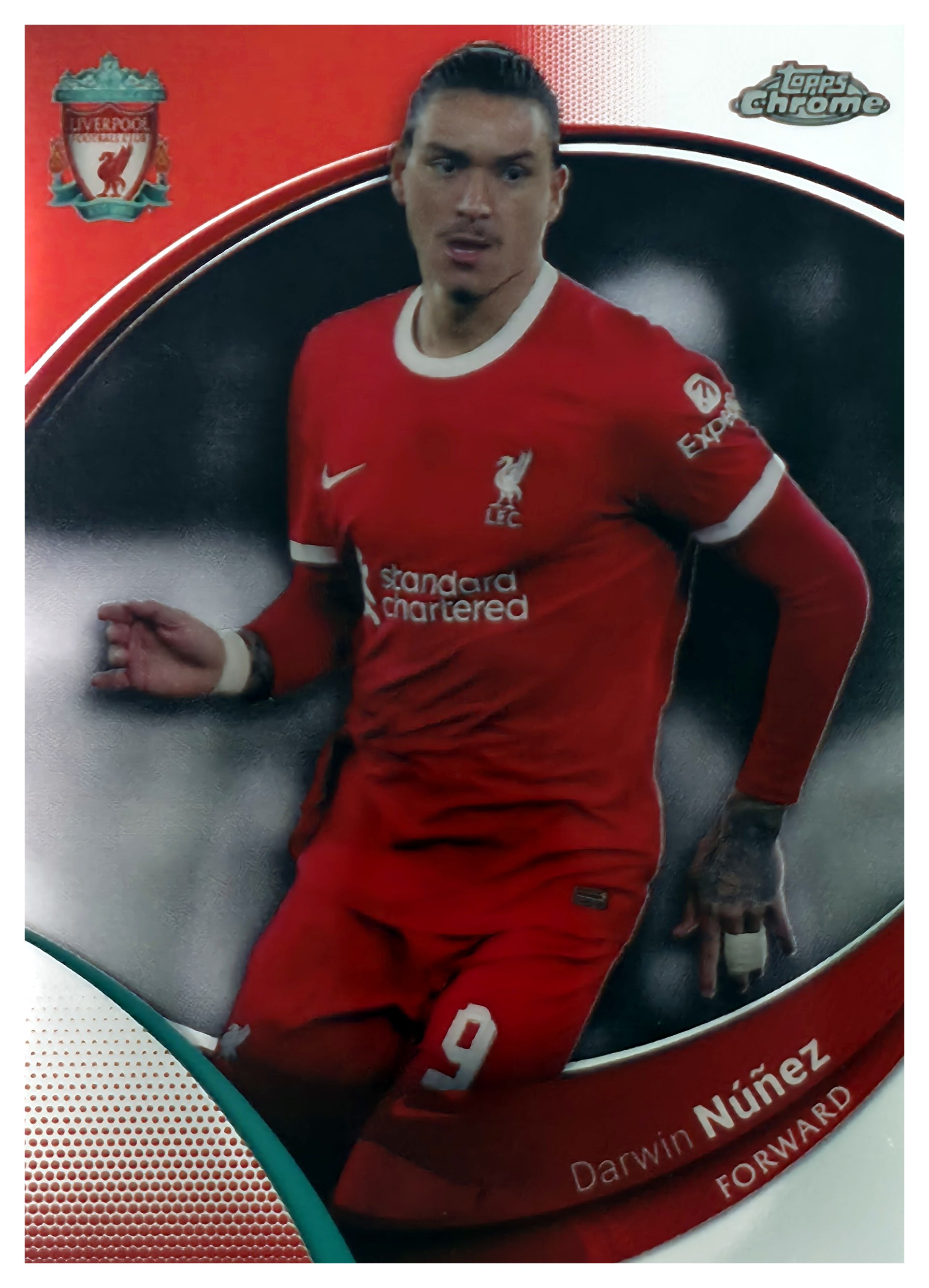 Darwin Núñez - Topps Chrome Liverpool FC Team Set Base Set 2023-24, Nr. 20 (Art.-Nr. SG110986)