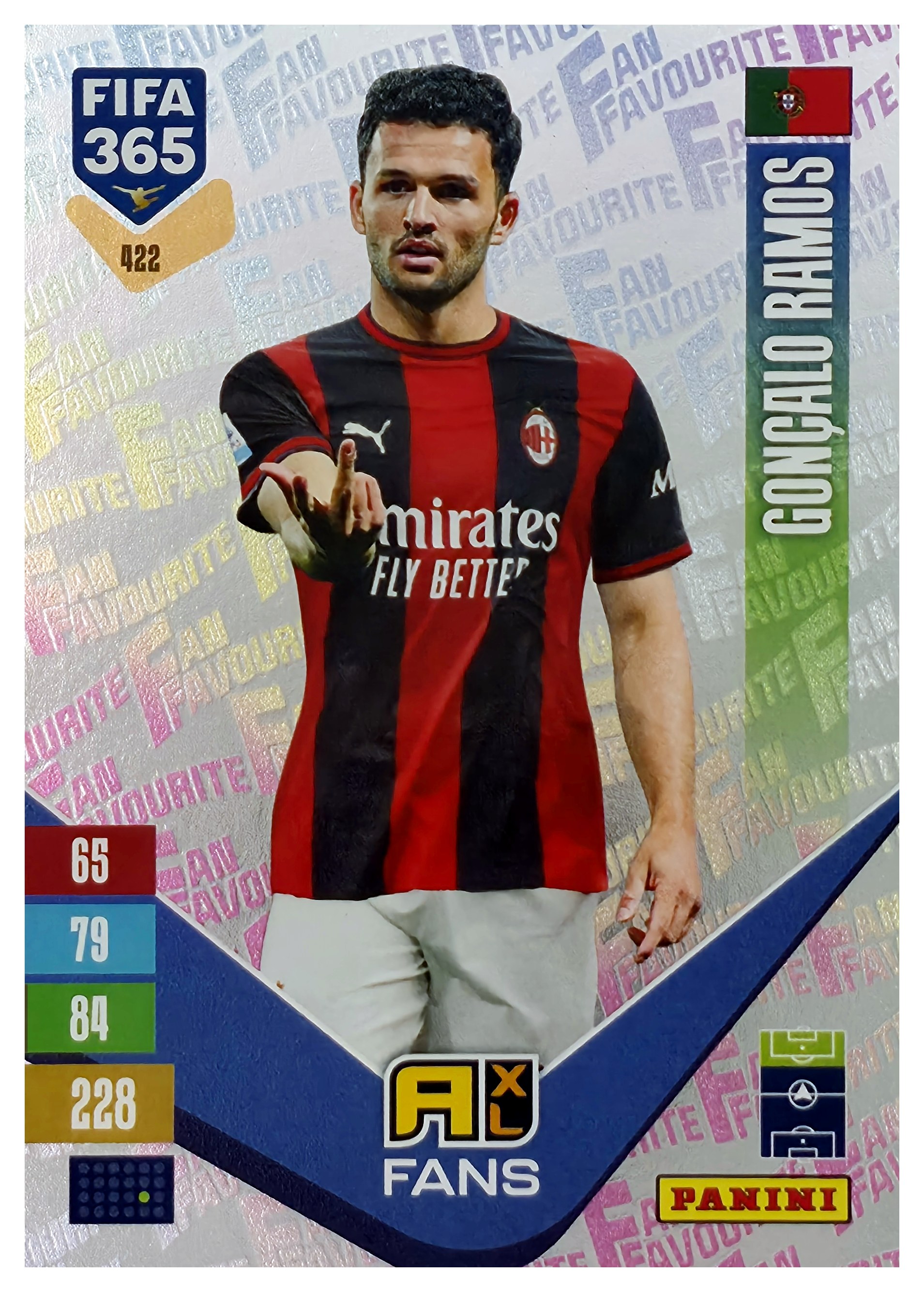 Gonçalo Ramos - Panini Adrenalyn XL FIFA 365 Fan Favourites 2026-27, Nr. 422 – Insert (Art.-Nr. SG110453)