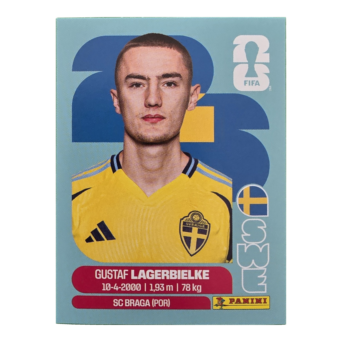 Gustaf Lagerbielke - Schweden, FIFA WM 2026, Nr. SWE7