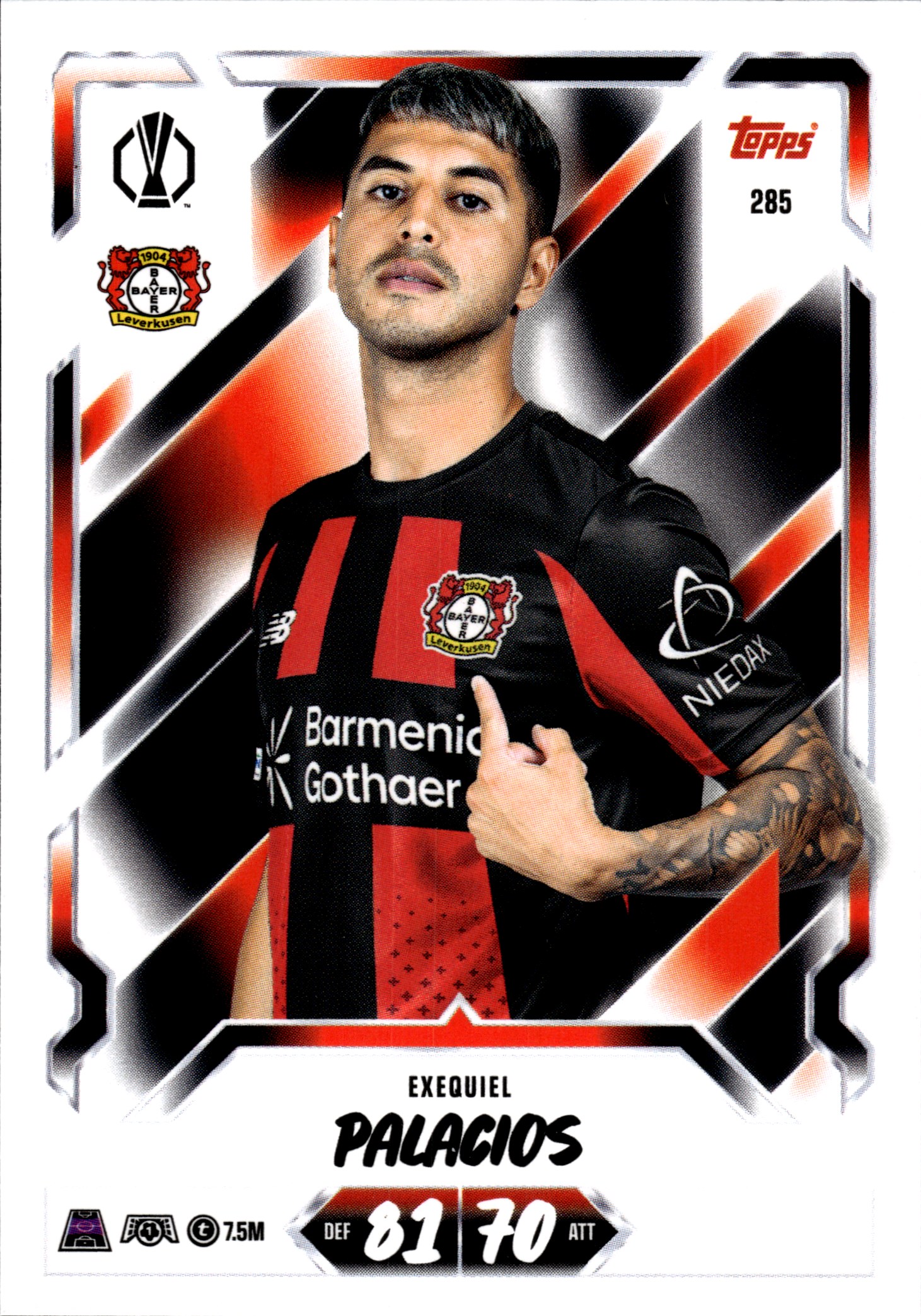 Exequiel Palacios - Topps Match Attax UEFA Club Competitions Base Set 2026-27, Nr. 285 (Art.-Nr. SG107251)