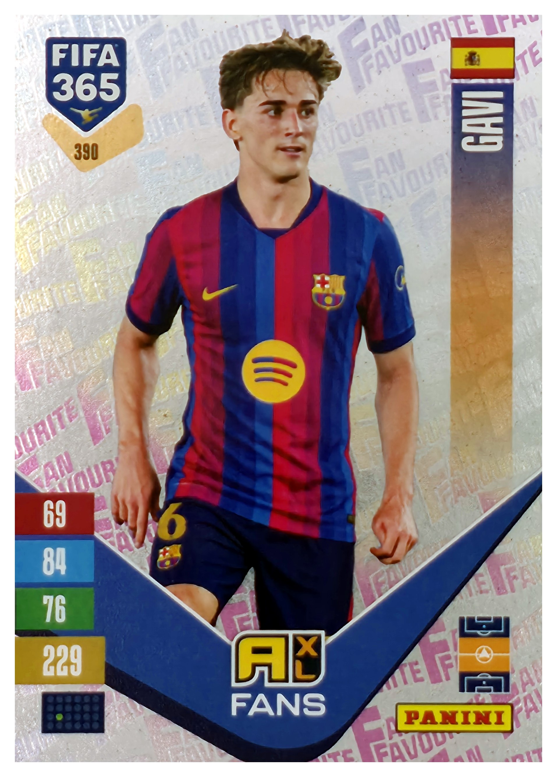 Gavi - Panini Adrenalyn XL FIFA 365 Fan Favourites 2026-27, Nr. 390 – Insert (Art.-Nr. SG110503)