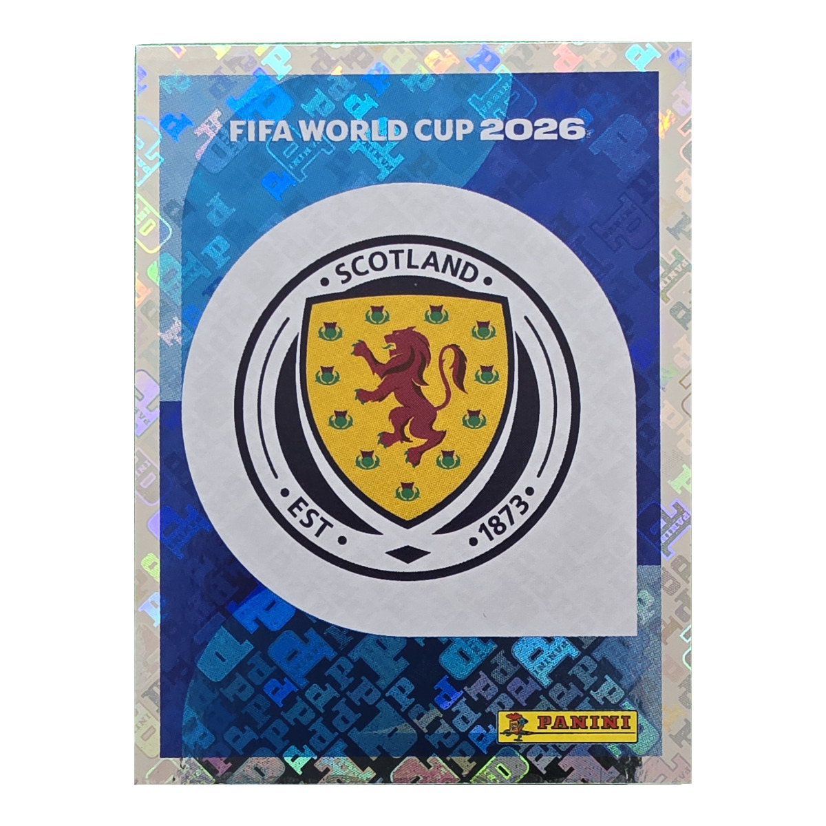 Emblem - Schottland, FIFA WM 2026, Nr. SCO1 – Glitzer-Optik