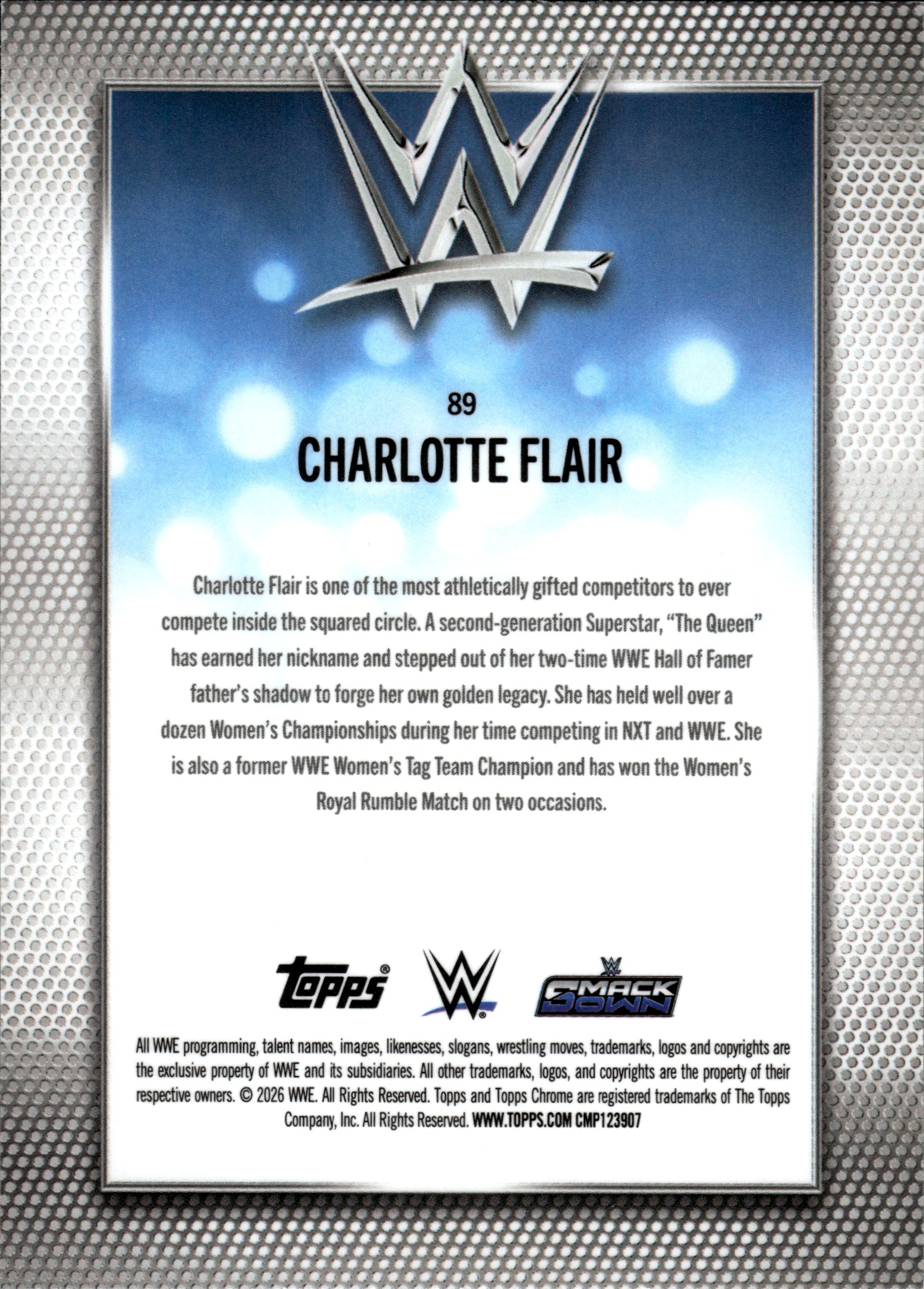 Charlotte Flair - Topps Chrome WWE Base Set 2026, Nr. 89