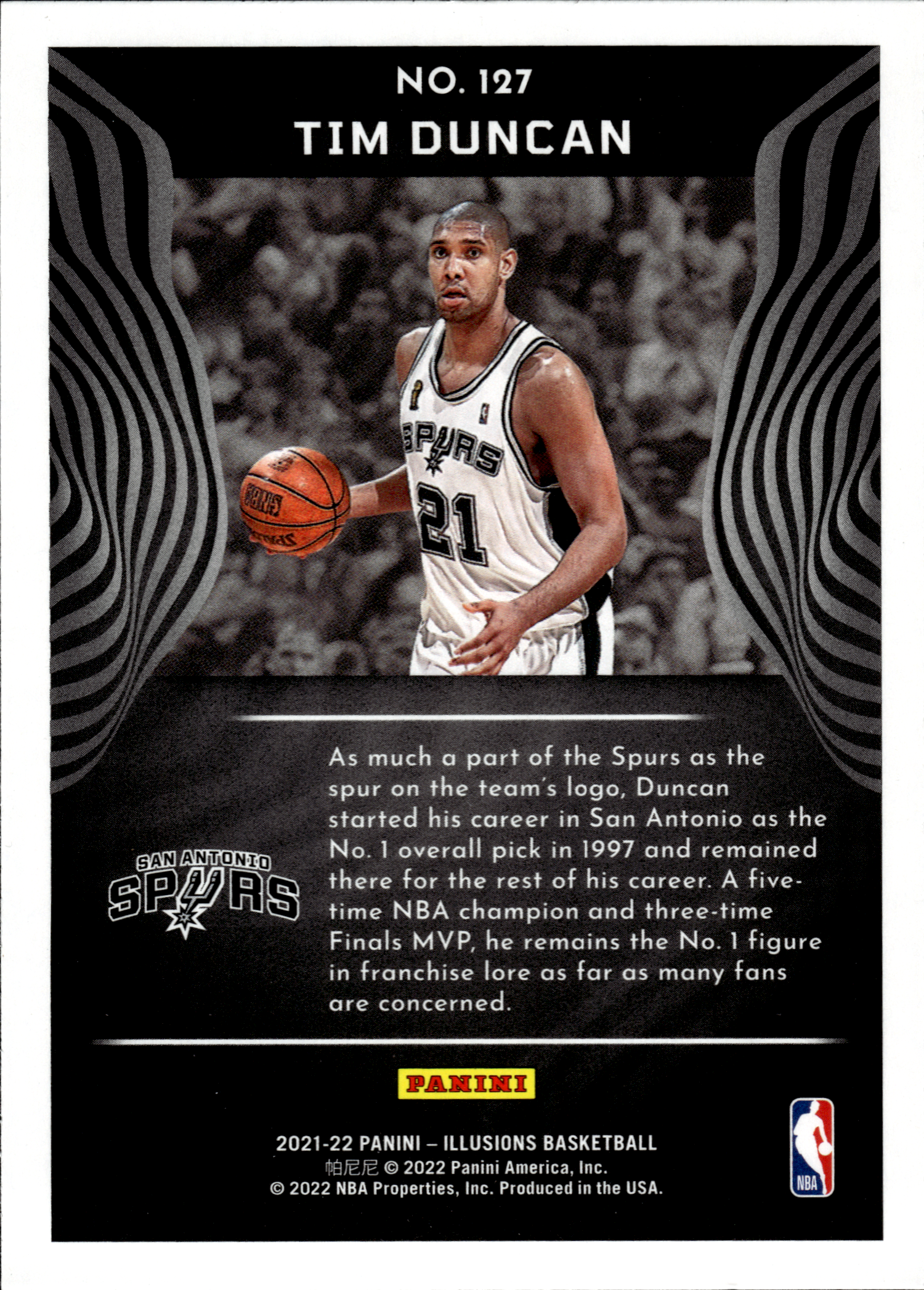 Tim Duncan - Panini Illusions Base Set 2021-22, Nr. 127