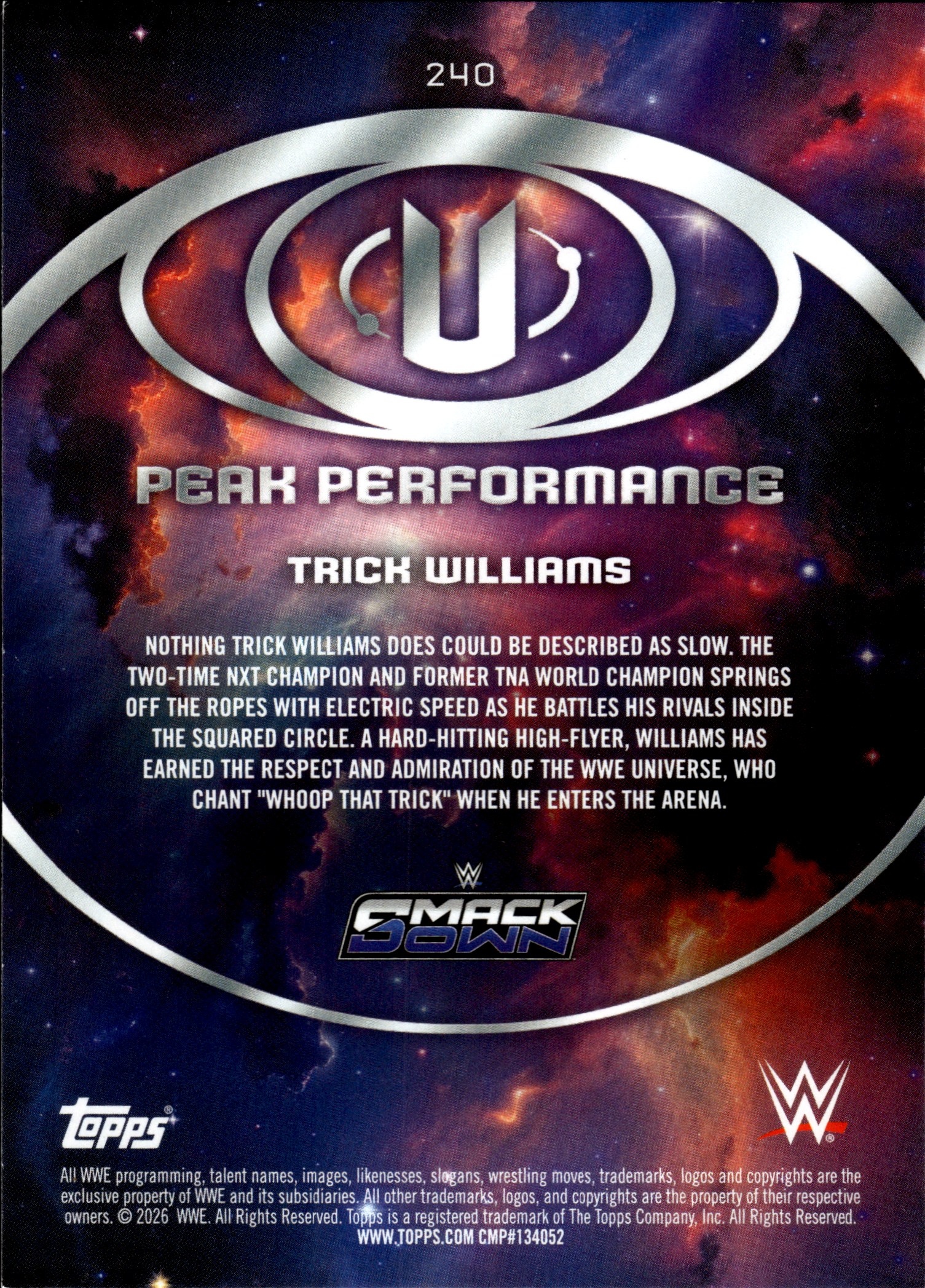 Trick Williams - Topps WWE Universe Peak Performance 2026, Nr. 240