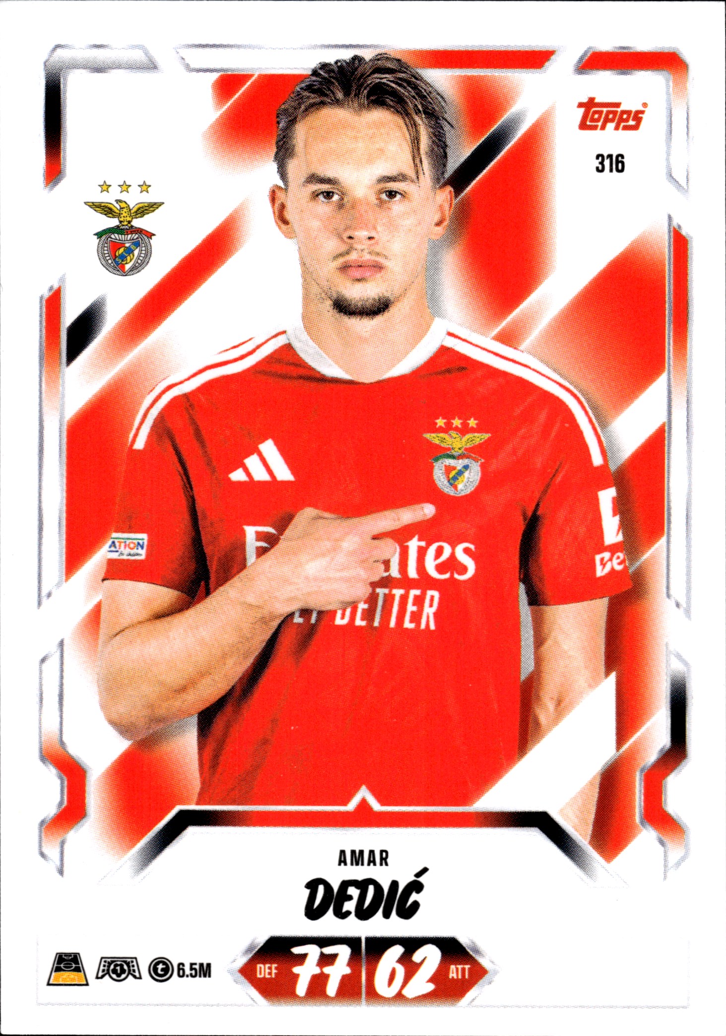 Amar Dedić - Topps Match Attax UEFA Club Competitions Base Set 2026-27, Nr. 316 (Art.-Nr. SG107137)