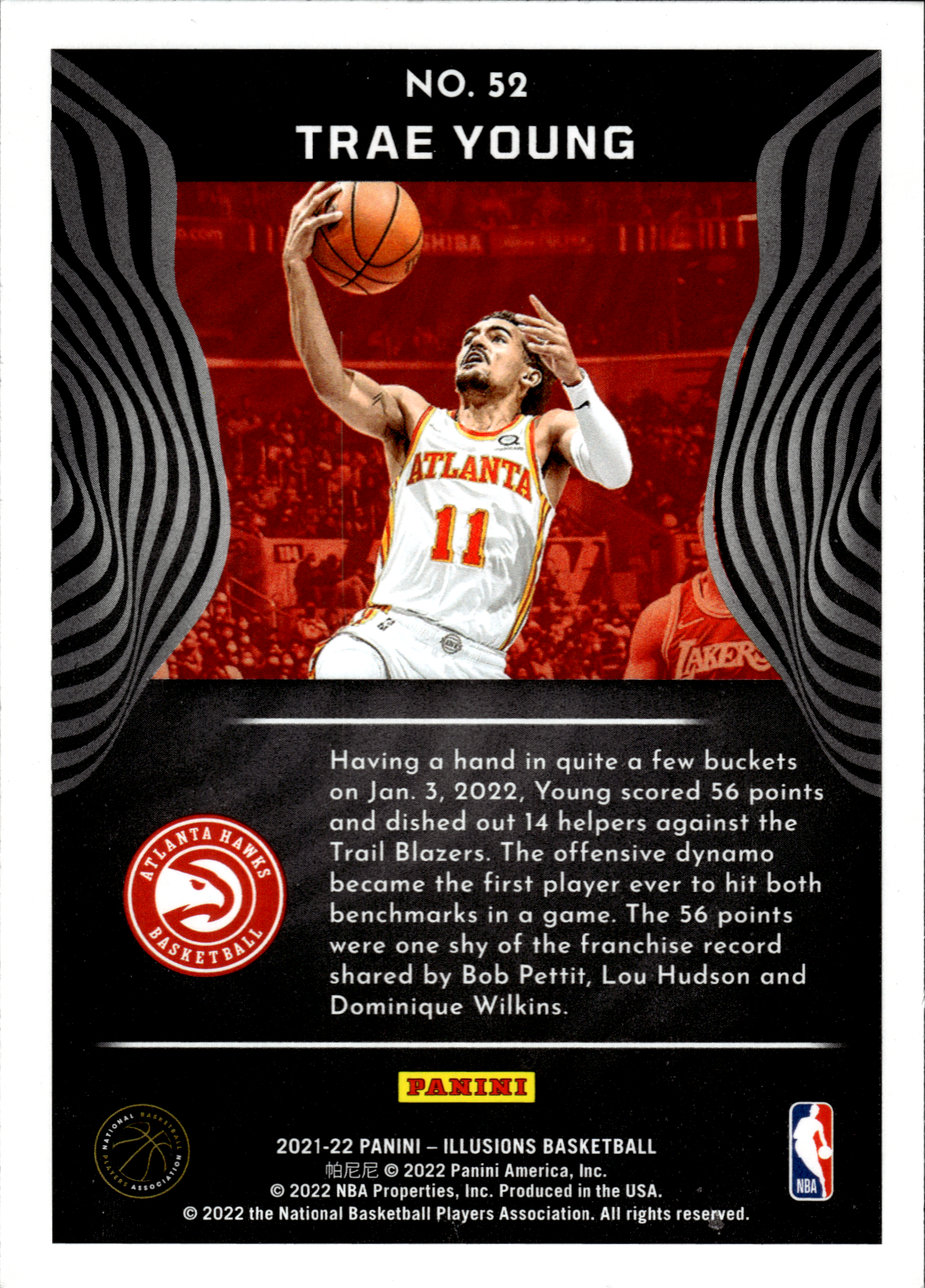Trae Young - Panini Illusions Base Set 2021-22, Nr. 52