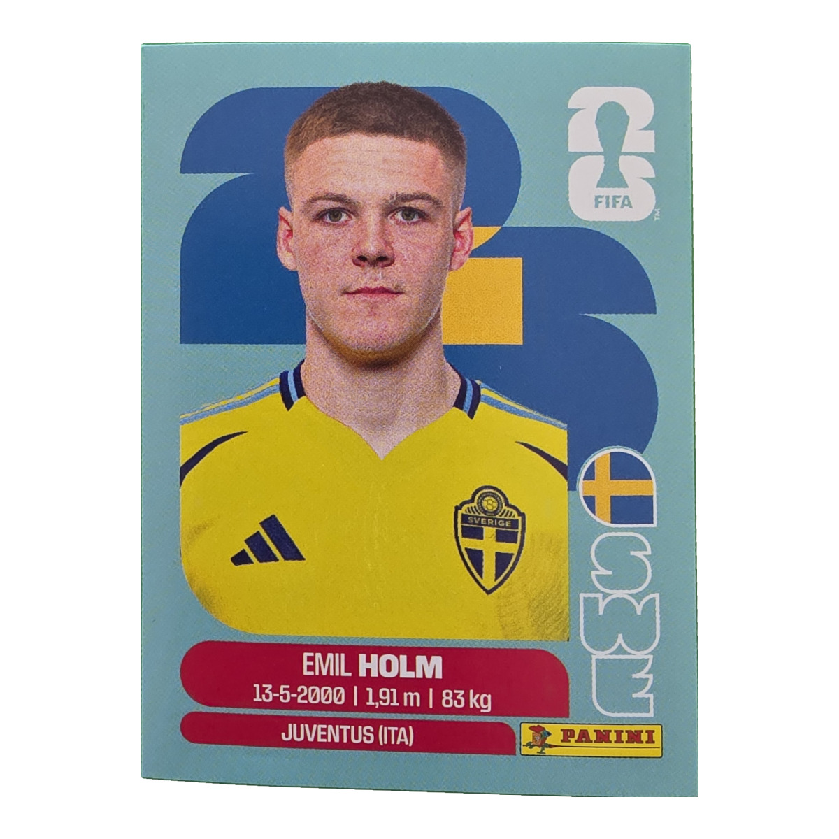 Emil Holm - Schweden, FIFA WM 2026, Nr. SWE5