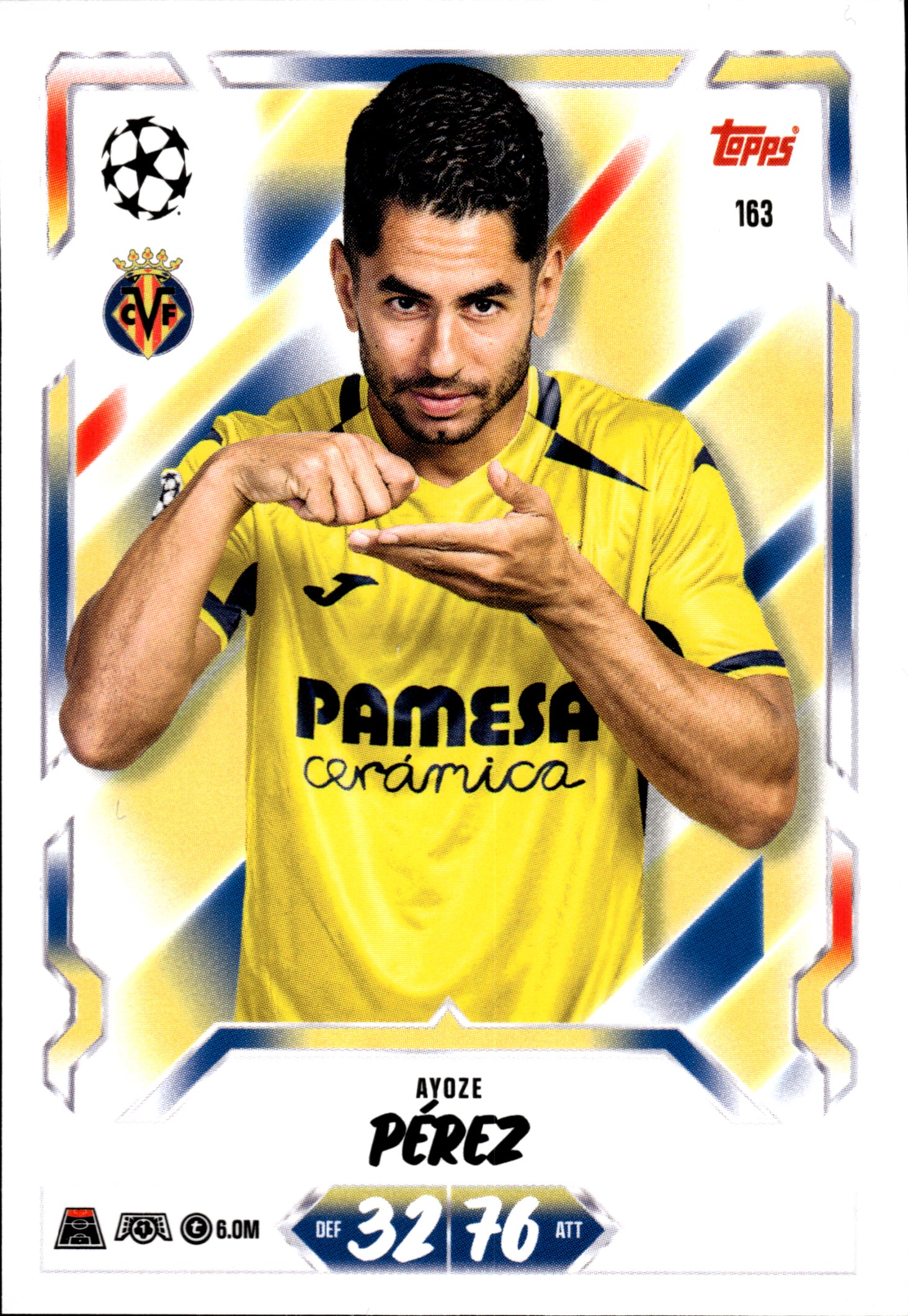 Ayoze Pérez - Topps Match Attax UEFA Club Competitions Base Set 2026-27, Nr. 163 (Art.-Nr. SG107052)