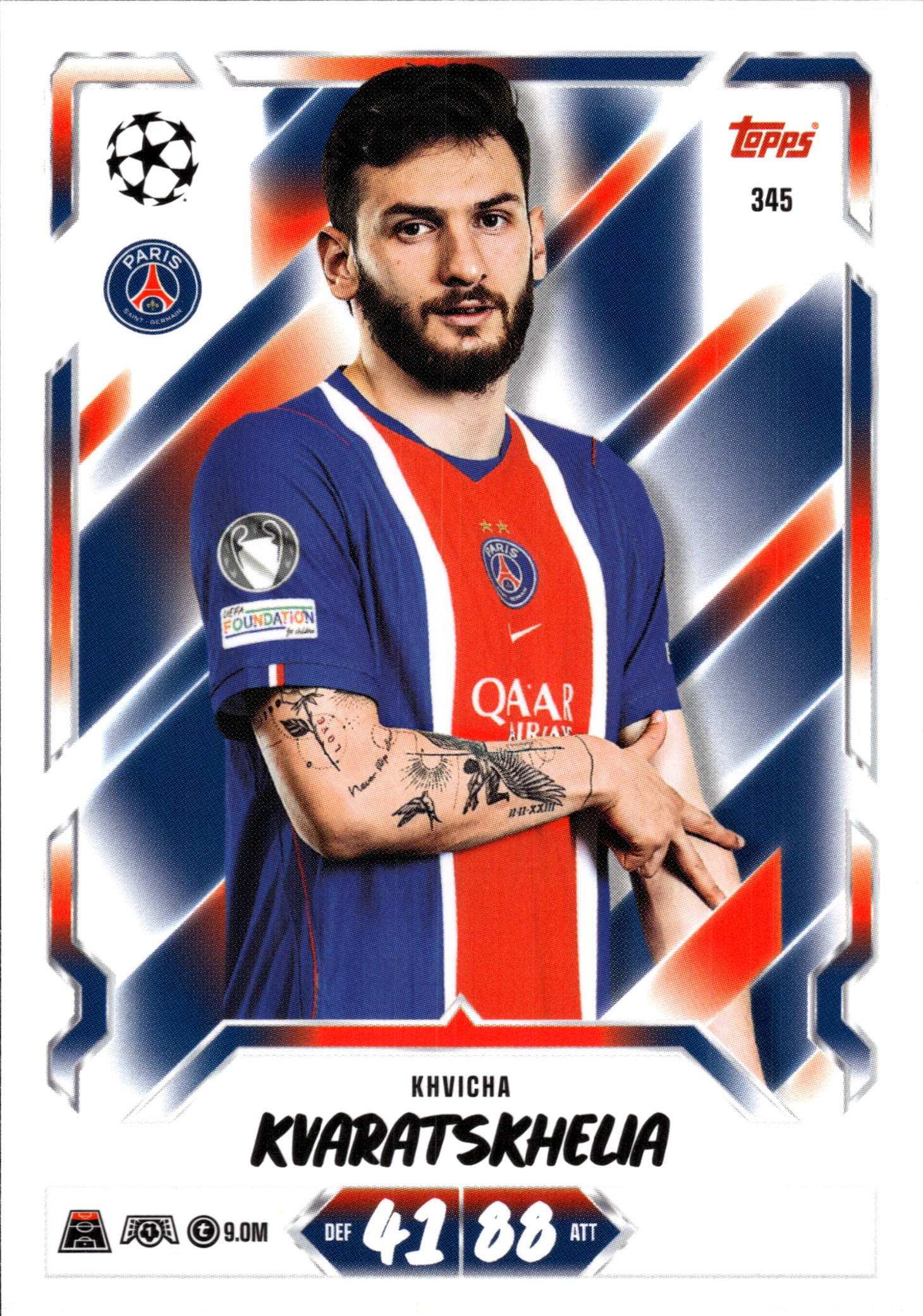 Khvicha Kvaratskhelia - Topps Match Attax UEFA Club Competitions Base Set 2026-27, Nr. 345 (Art.-Nr. SG107261)