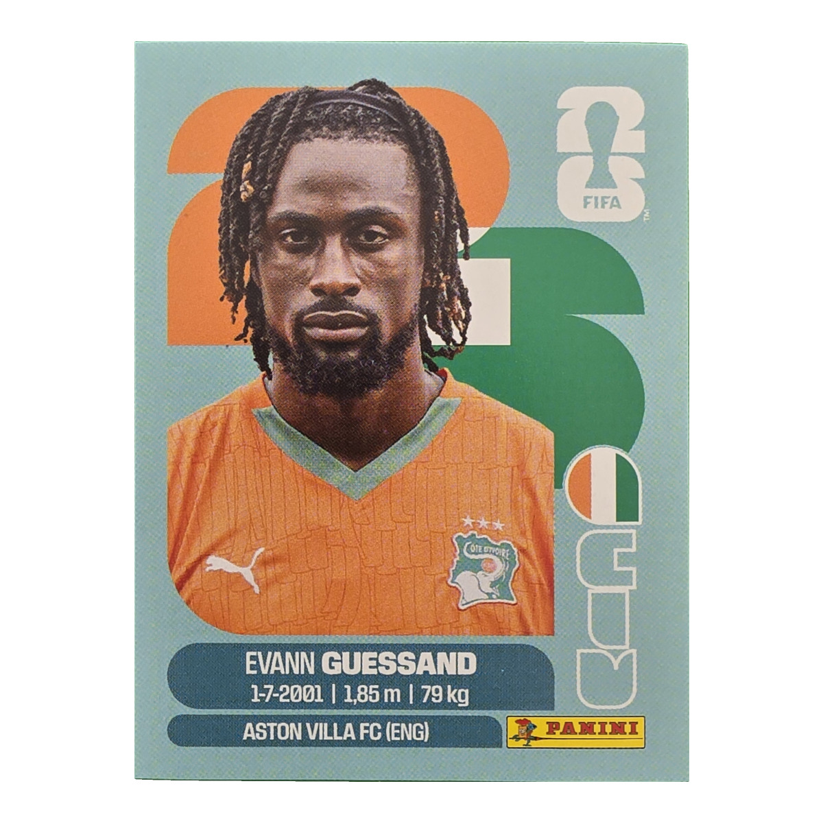 Evann Guessand - Elfenbeinküste, FIFA WM 2026, Nr. CIV19