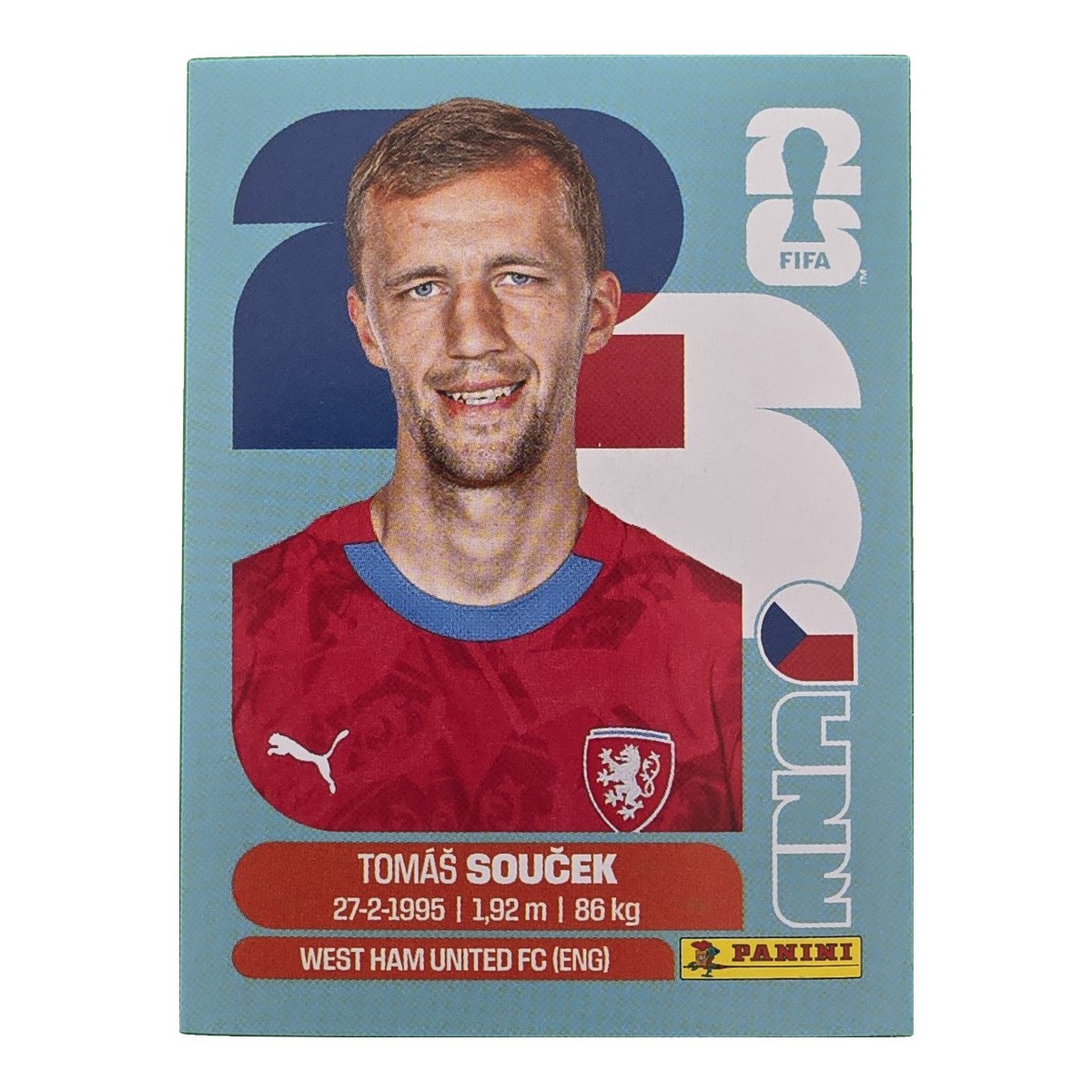 Tomas Soucek - Tschechische Republik, FIFA WM 2026, Nr. CZE12