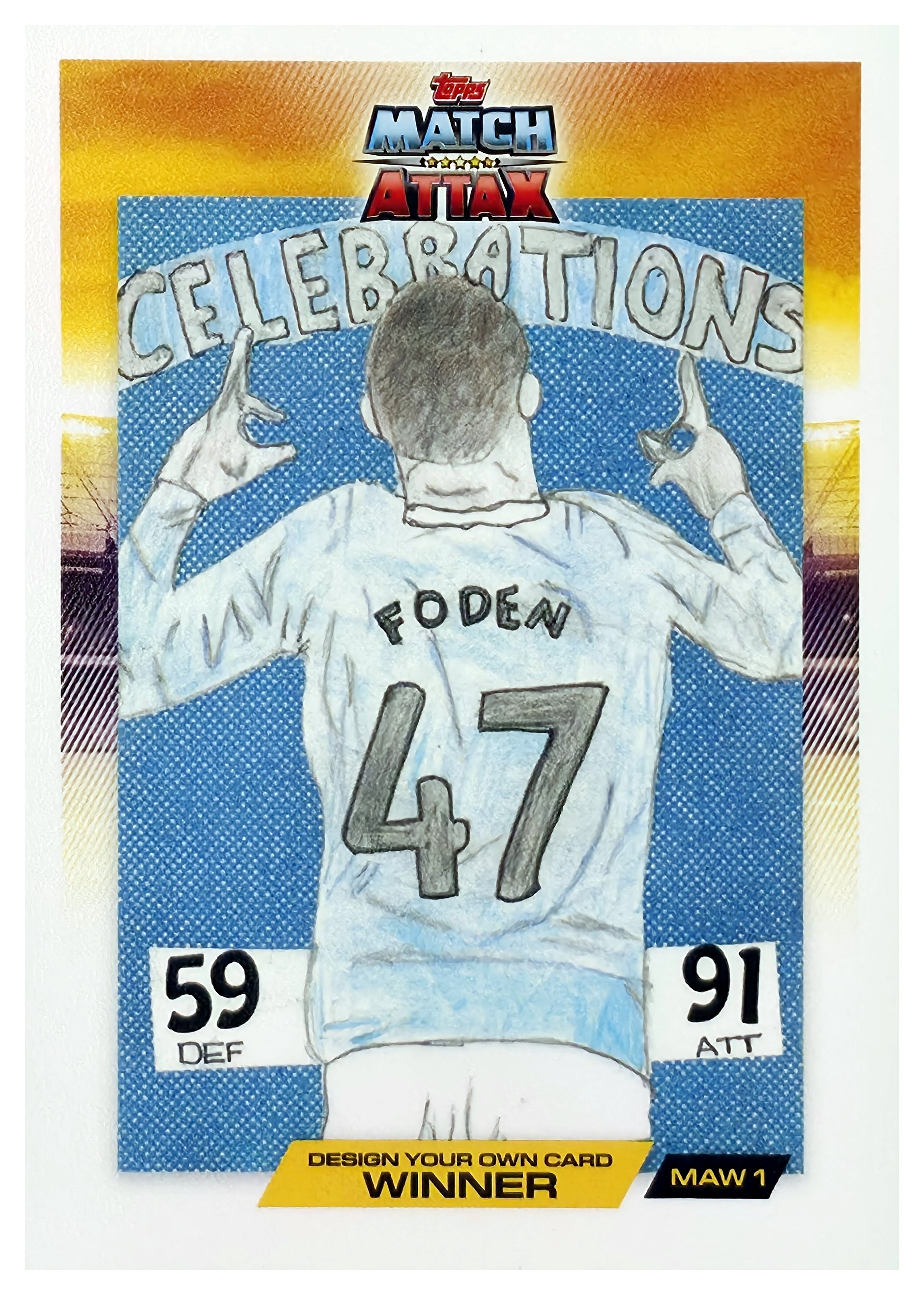 Phil Foden - Topps Match Attax UEFA Club Competitions Design Your Own Card Winner 2025-26, Nr. MAW 1 (Art.-Nr. SG107692)