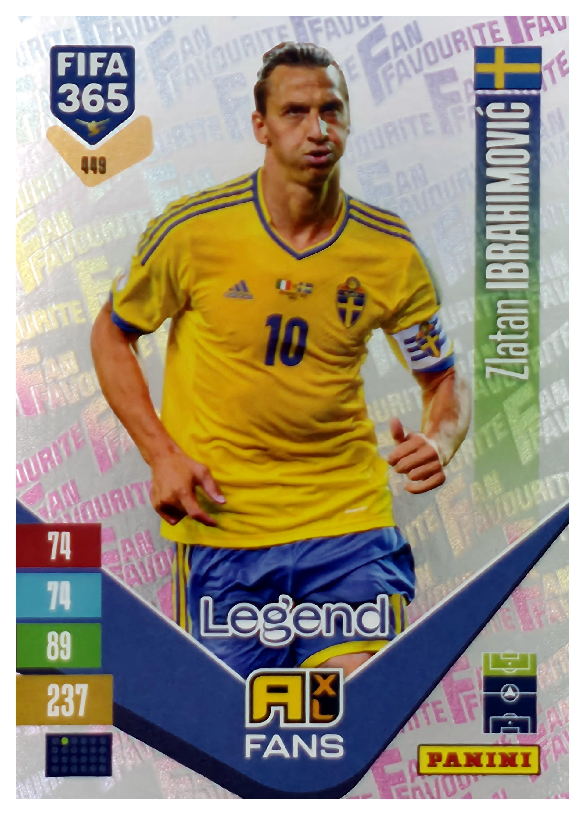 Zlatan Ibrahimović - Panini Adrenalyn XL FIFA 365 Fan Favourites 2026-27, Nr. 449 – Insert (Art.-Nr. SG110546)