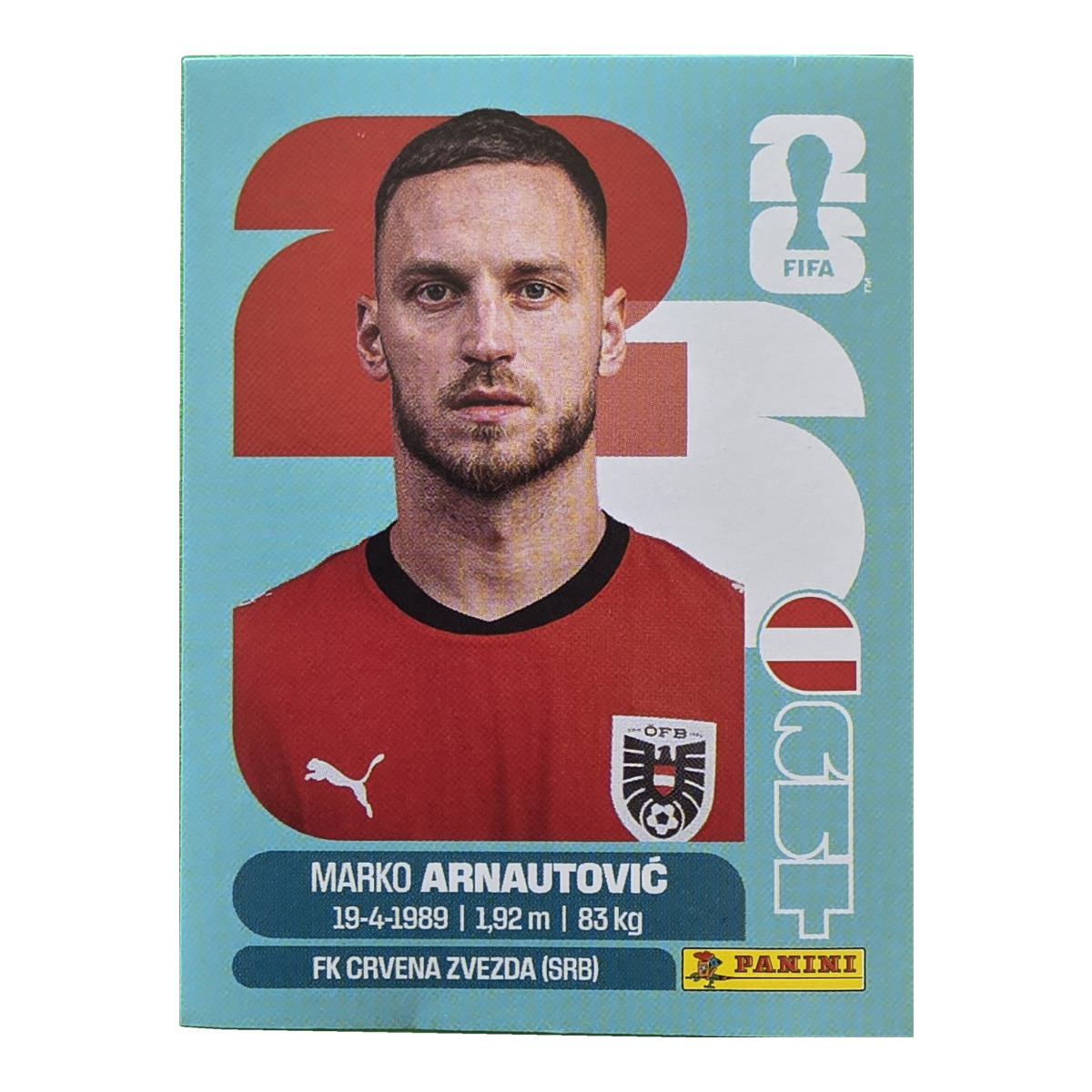 Marko Arnautović - Österreich, FIFA WM 2026, Nr. AUT20