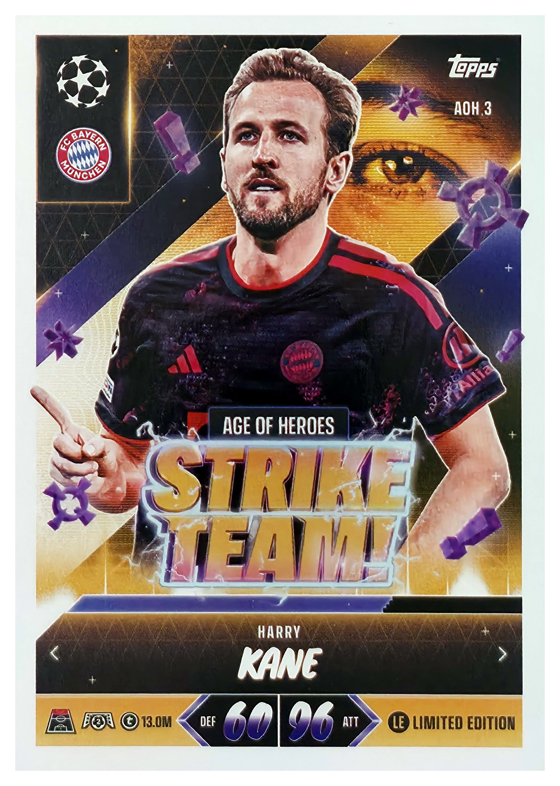 Harry Kane - Topps Match Attax UEFA Club Competitions Strike Team 2026-27, Nr. AOH 3 (Art.-Nr. SG107432)