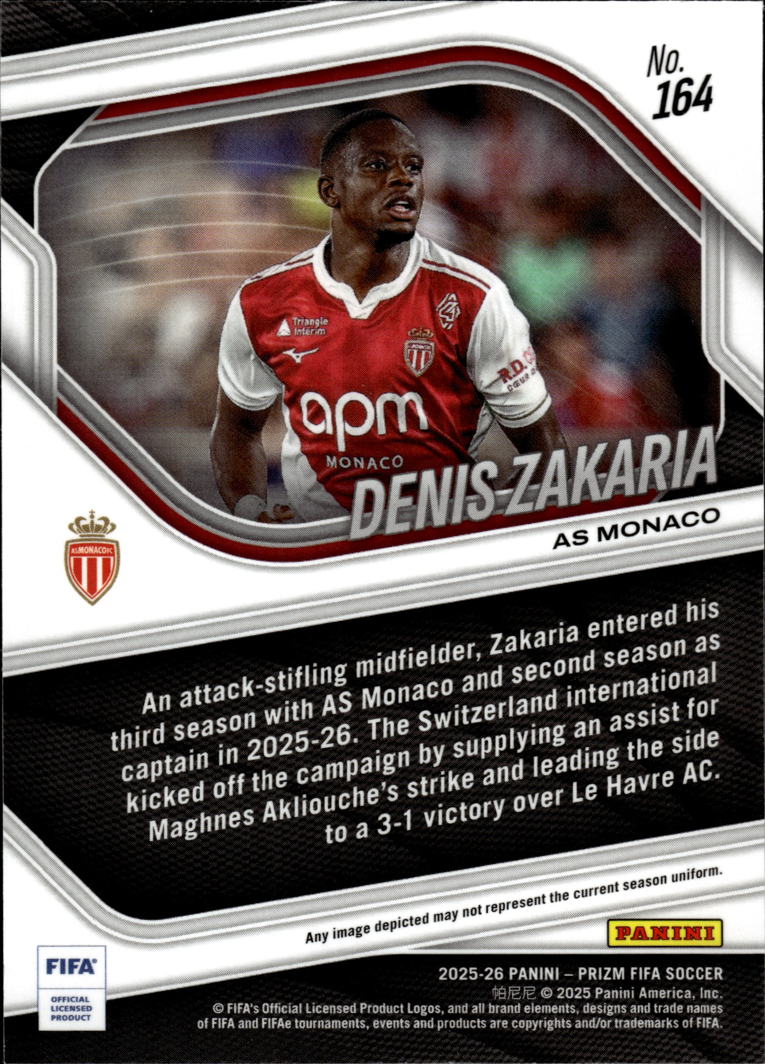 Denis Zakaria - Panini Prizm FIFA Base Set 2025-26, Nr. 164
