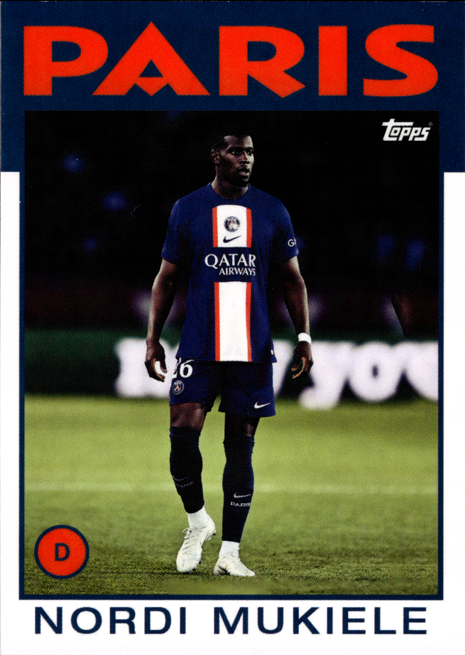 Nordi Mukiele - Topps Paris Saint-Germain Official Team Set 2023-24, Nr. 39 (Art.-Nr. SG103016)