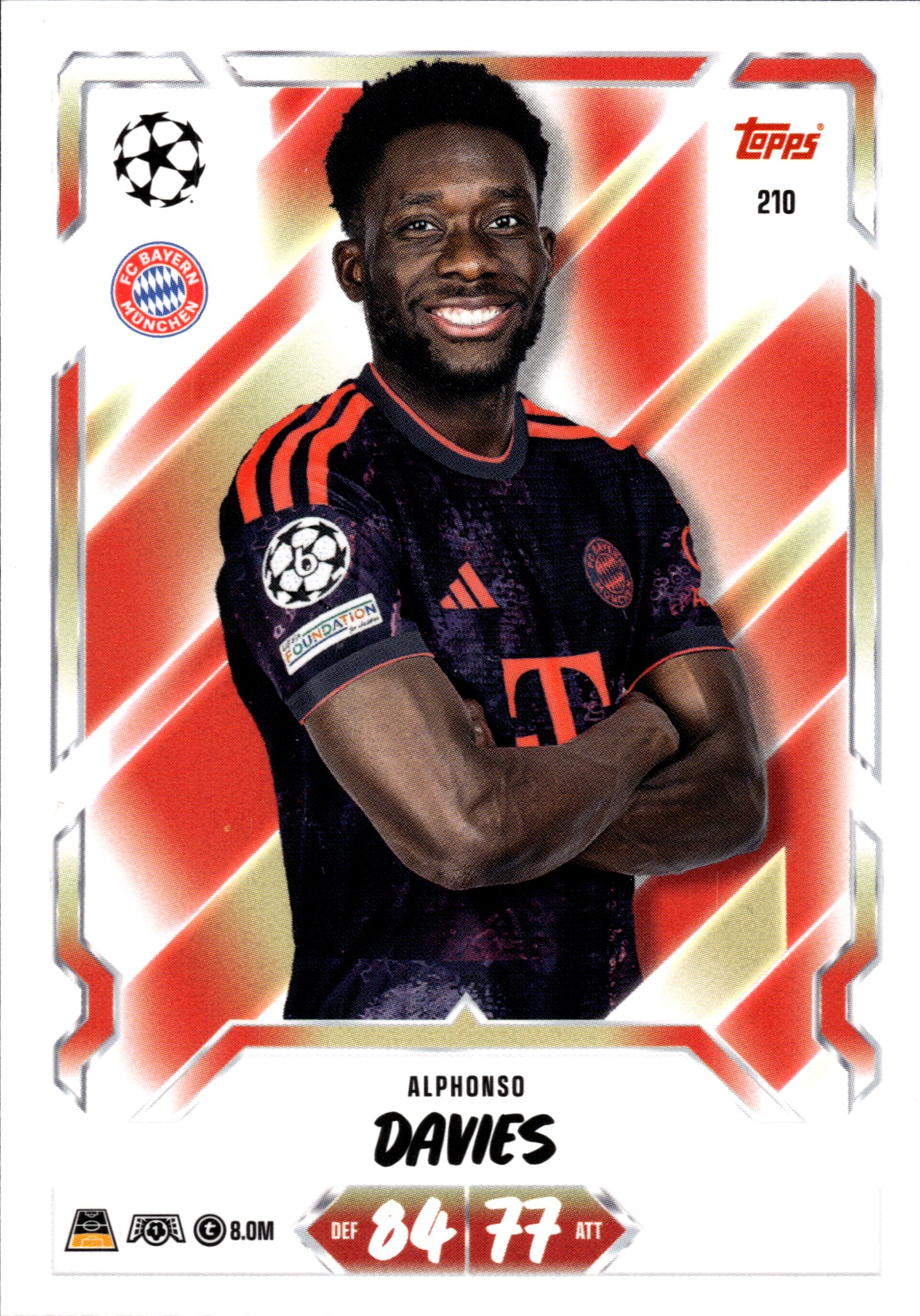 Alphonso Davies - Topps Match Attax UEFA Club Competitions Base Set 2026-27, Nr. 210 (Art.-Nr. SG107081)