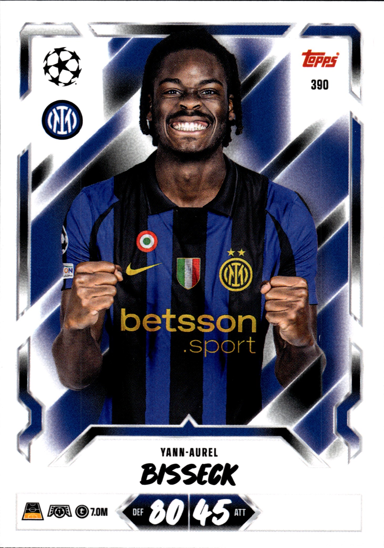 Yann-Aurel Bisseck - Topps Match Attax UEFA Club Competitions Base Set 2026-27, Nr. 390 (Art.-Nr. SG107235)