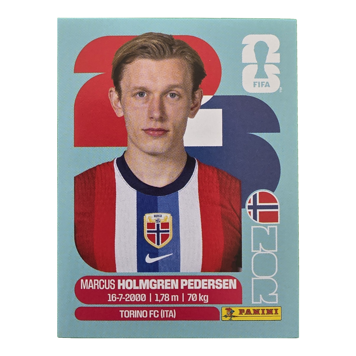 Marcus Holmgren Pedersen - Norwegen, FIFA WM 2026, Nr. NOR6