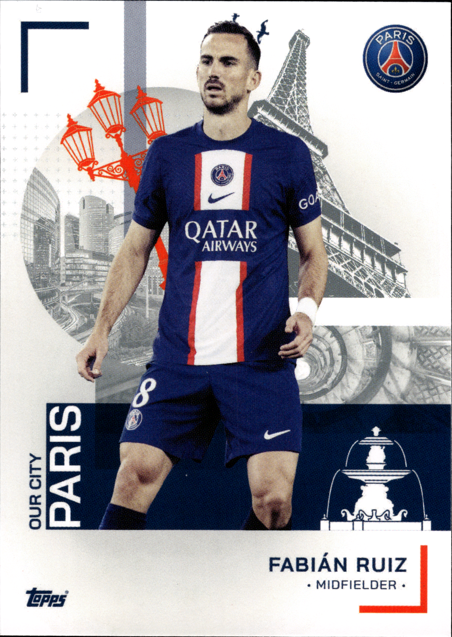Fabián Ruiz - Topps Paris Saint-Germain Official Team Set 2023-24, Nr. 26 (Art.-Nr. SG102992)