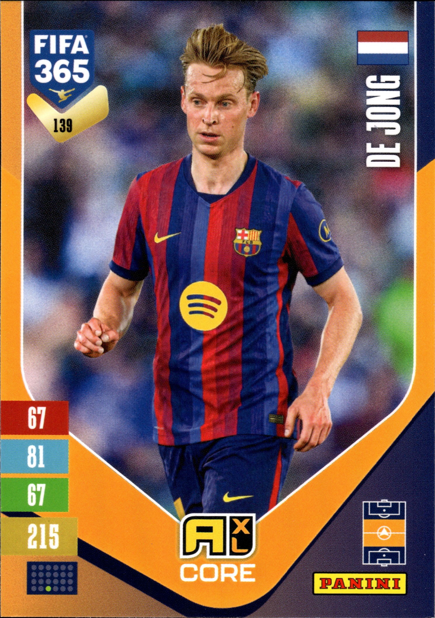 Frenkie de Jong - Panini Adrenalyn XL FIFA 365 Base Set 2026-27, Nr. 139 (Art.-Nr. SG110173)