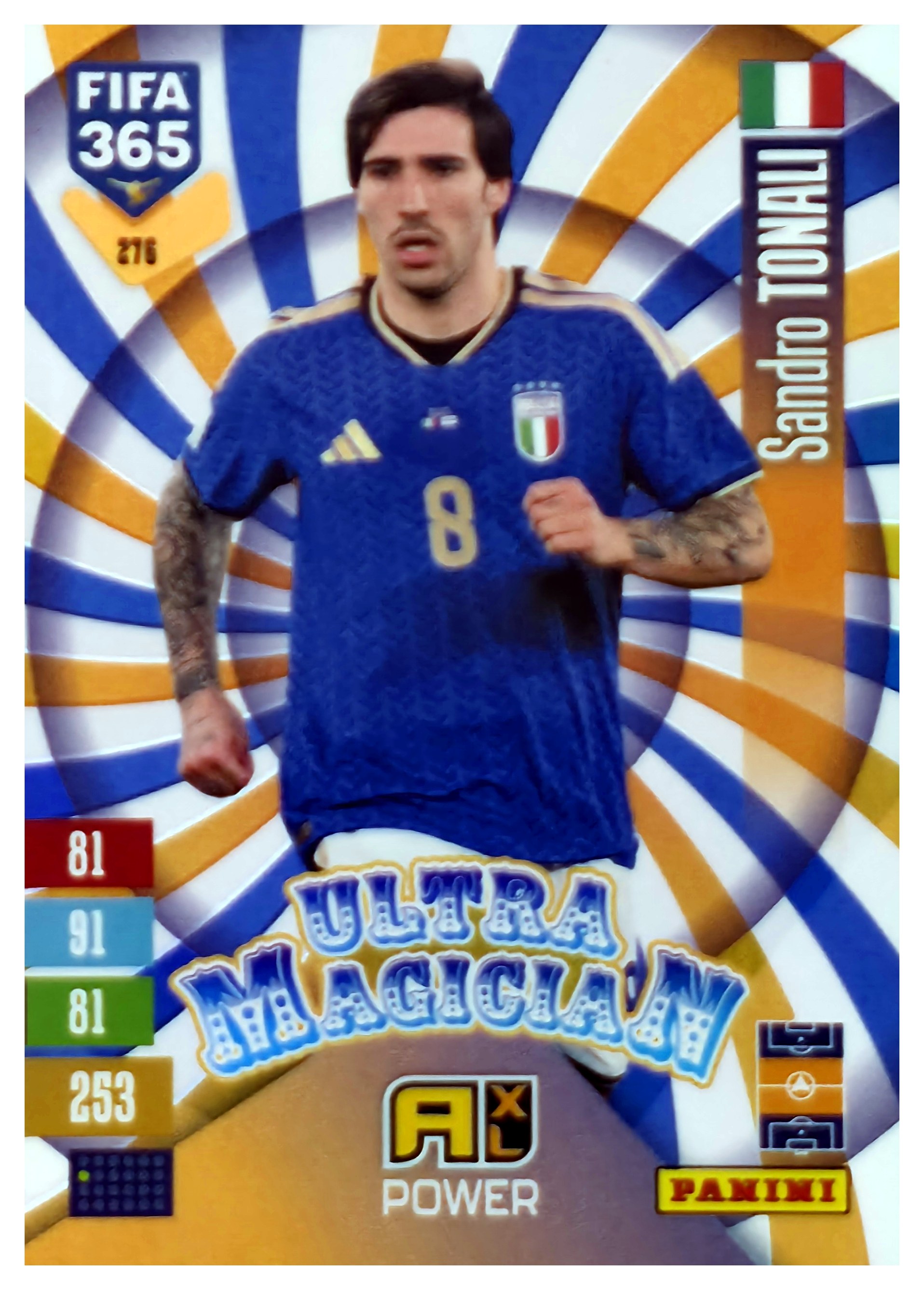 Sandro Tonali - Panini Adrenalyn XL FIFA 365 Ultra Magician 2026-27, Nr. 276 – Insert (Art.-Nr. SG110654)