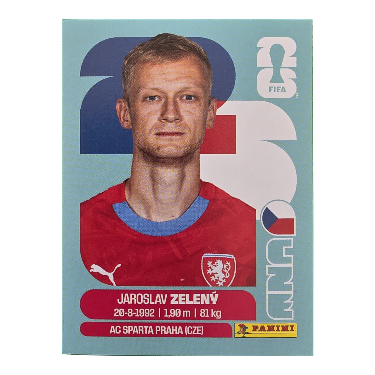 Jaroslav Zeleny - Tschechische Republik, FIFA WM 2026, Nr. CZE6