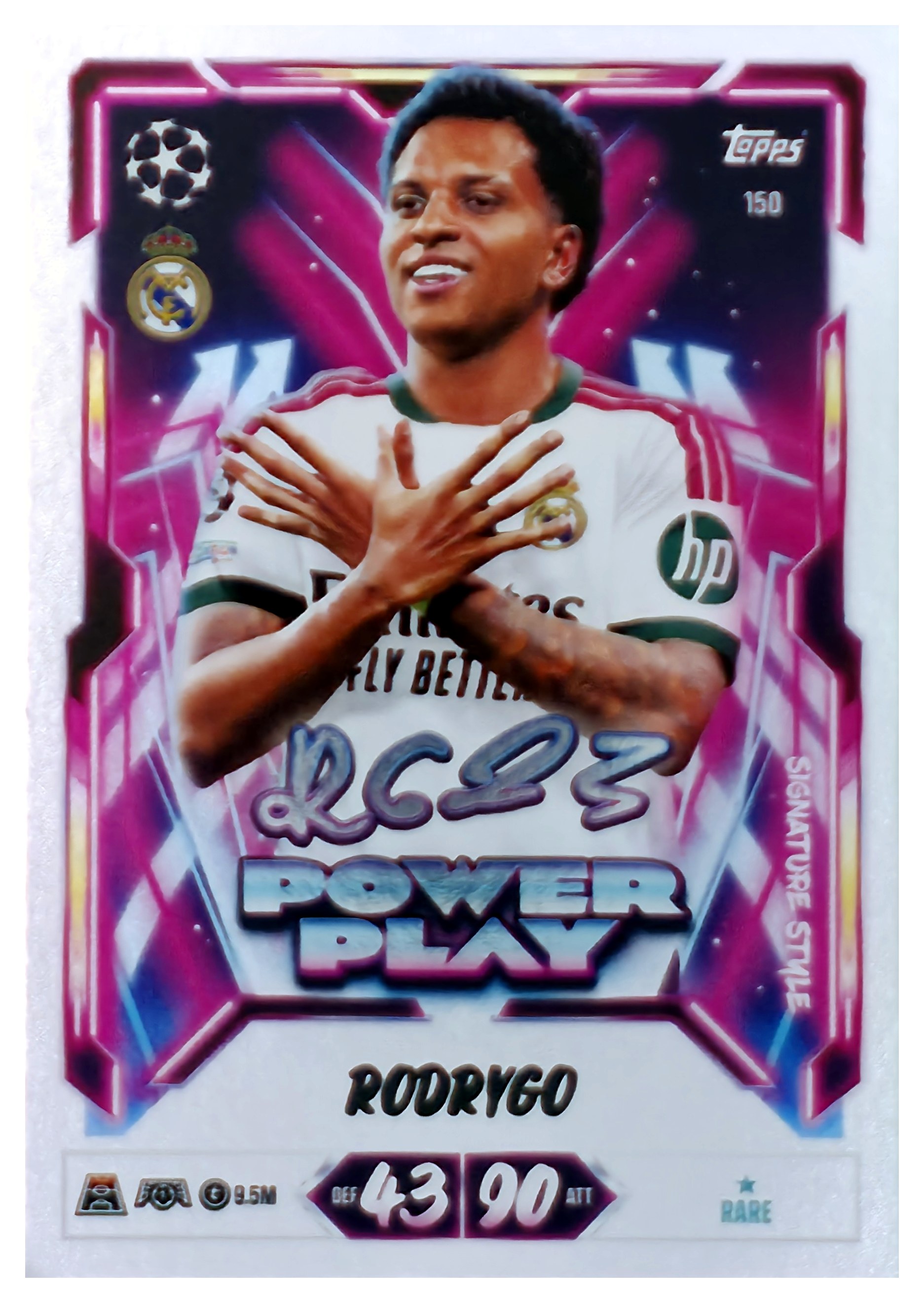 Rodrygo - Topps Match Attax UEFA Club Competitions Power Play Signature Style 2026-27, Nr. 150 (Art.-Nr. SG107526)