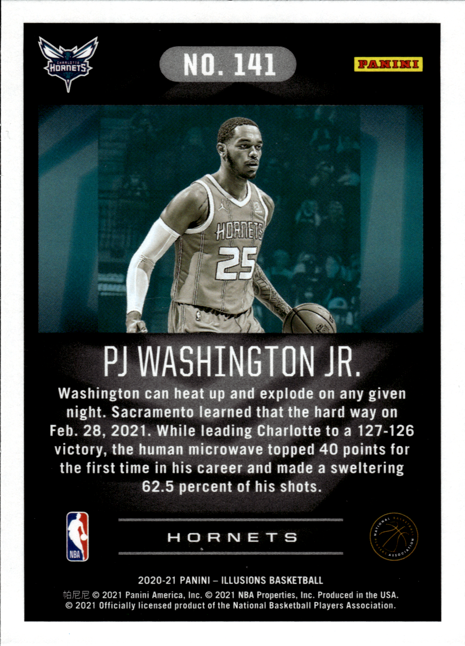 PJ Washington Jr. - Panini Illusions Base Set 2020-21, Nr. 141