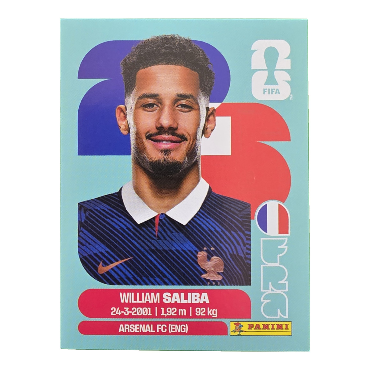 William Saliba - Frankreich, FIFA WM 2026, Nr. FRA4