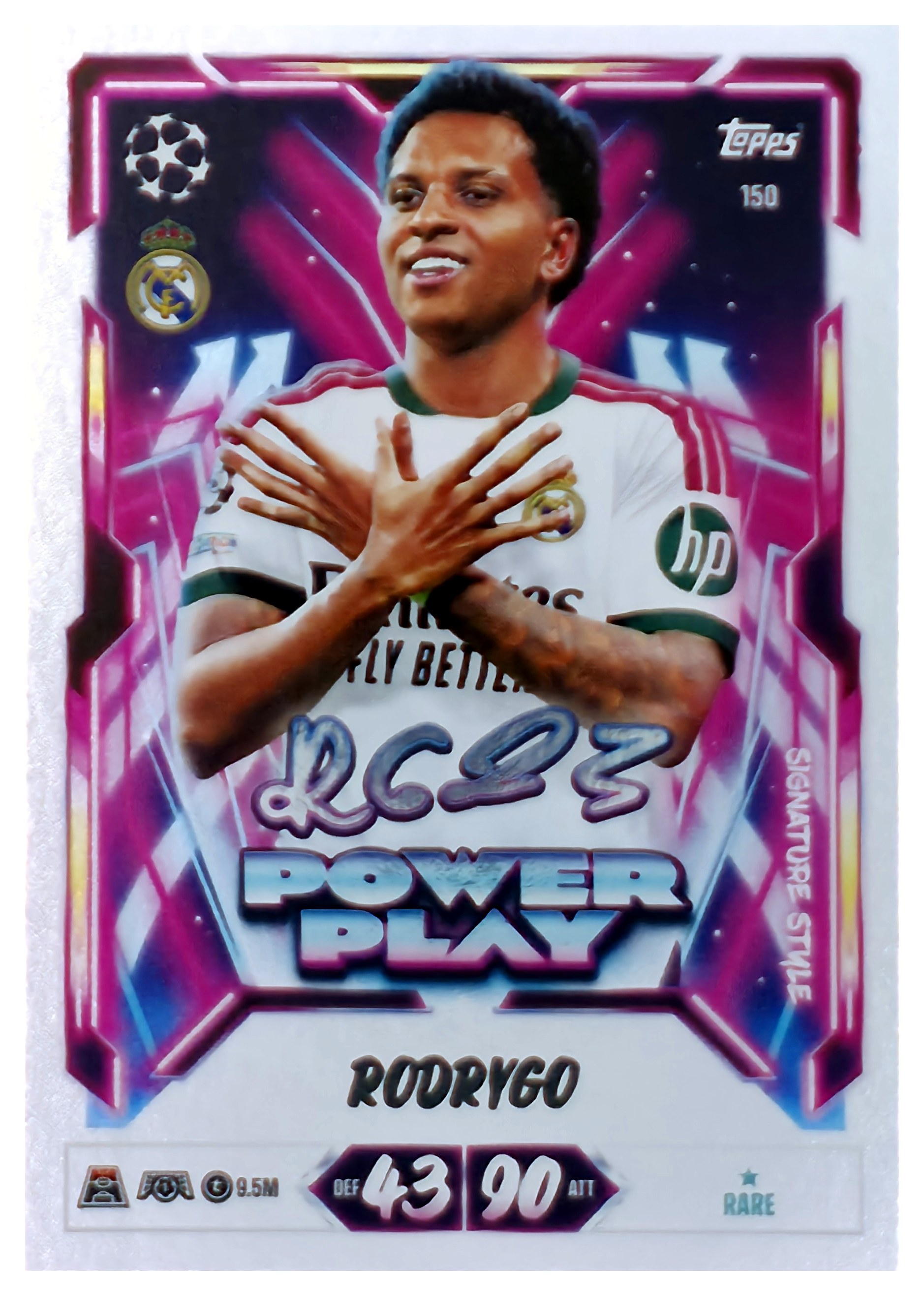Rodrygo - Topps Match Attax UEFA Club Competitions Power Play Signature Style 2026-27, Nr. 150 (Art.-Nr. SG107514)