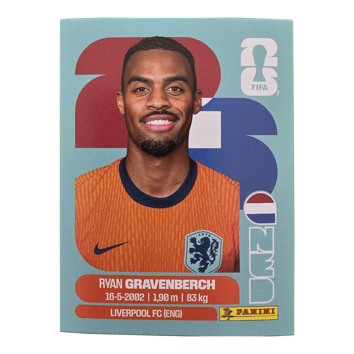Ryan Gravenberch - Niederlande, FIFA WM 2026, Nr. NED11