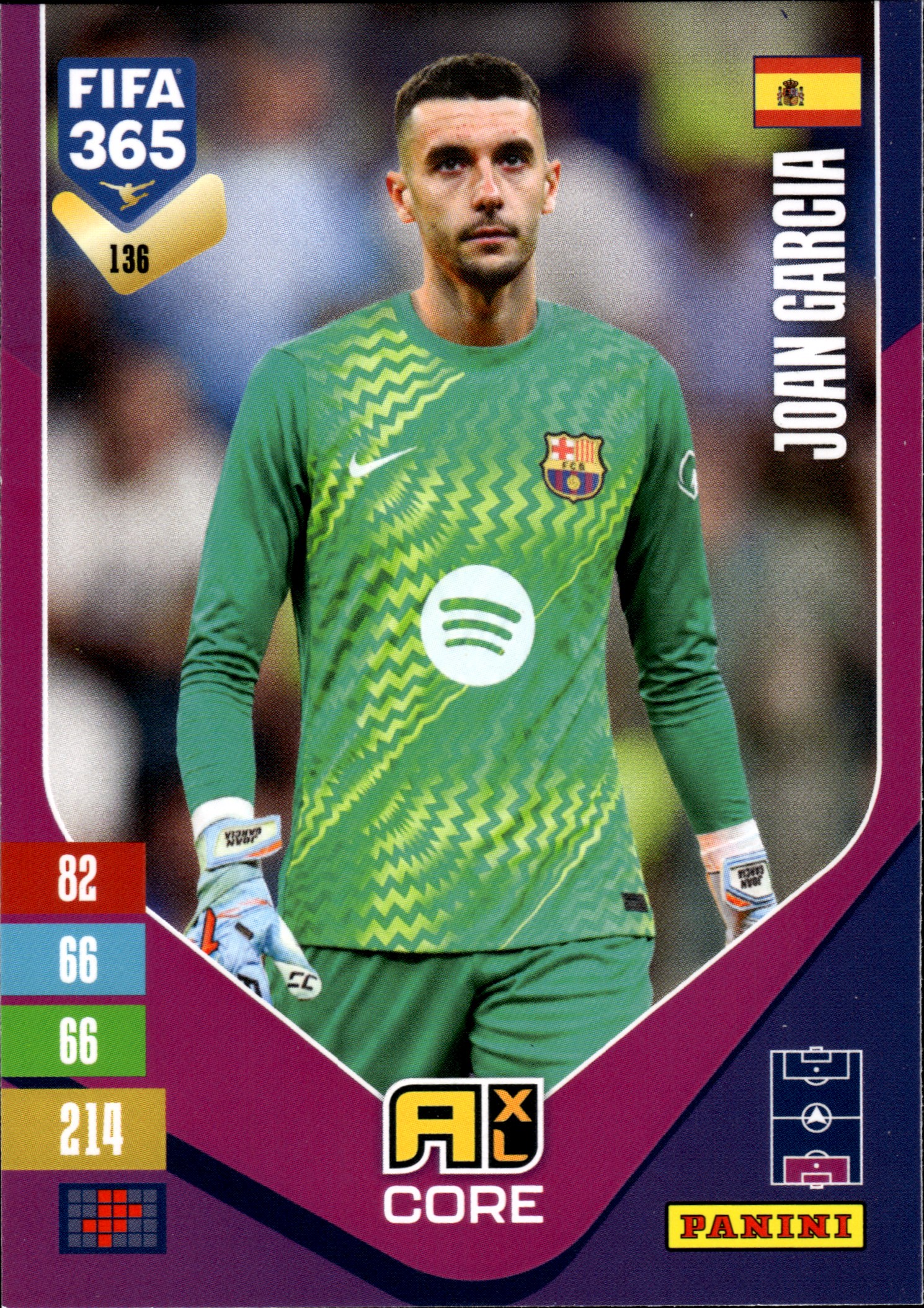 Joan García - Panini Adrenalyn XL FIFA 365 Base Set 2026-27, Nr. 136 (Art.-Nr. SG110124)