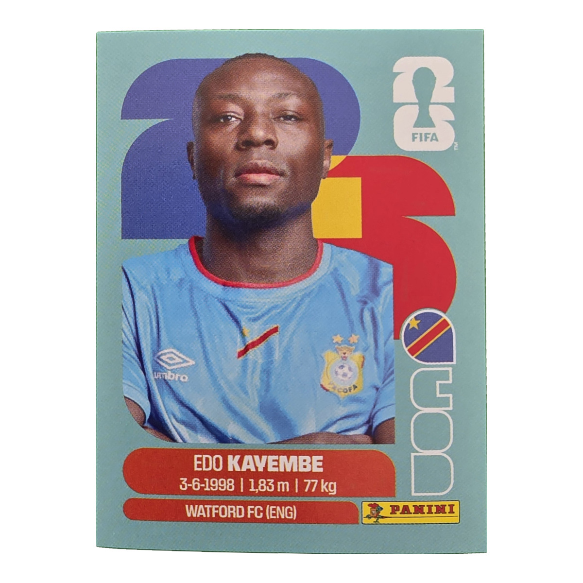Edo Kayembe - Kongo DR, FIFA WM 2026, Nr. COD10
