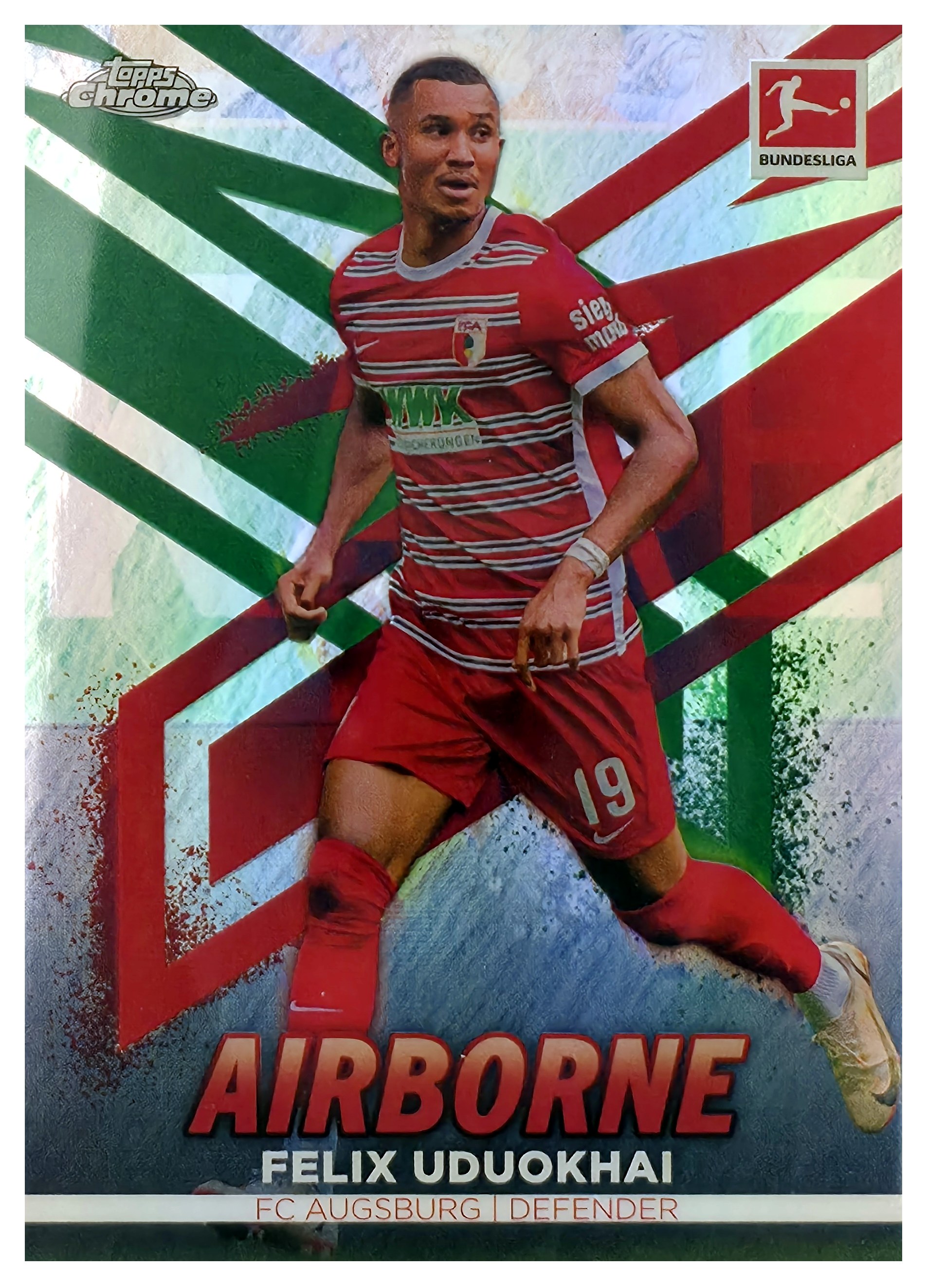 Felix Uduokhai - Topps Chrome Bundesliga Airborne 2022-23, Nr. AB-FU – Insert (Art.-Nr. SG108008)