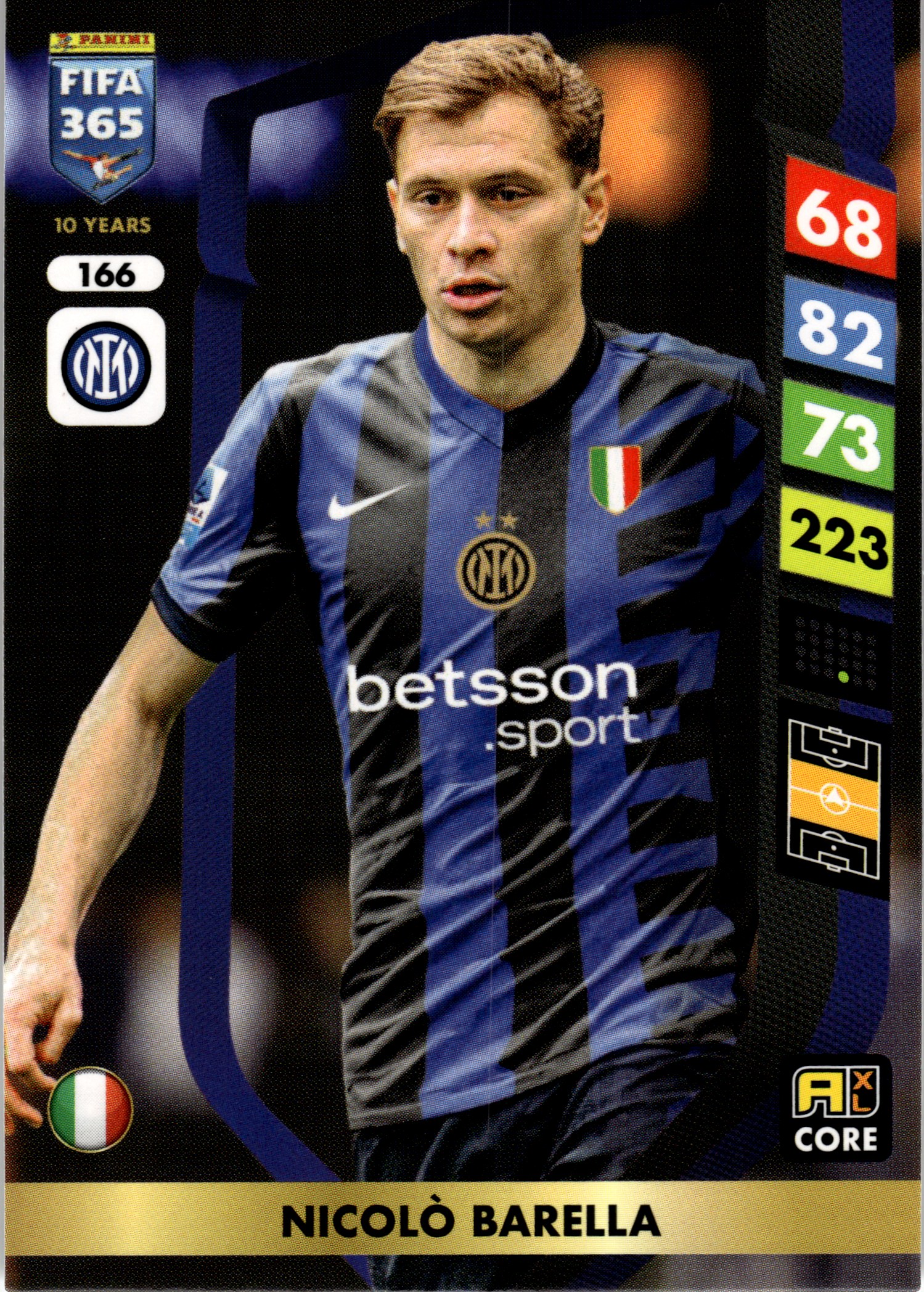 Nicolò Barella - Panini Adrenalyn XL FIFA 365 Base Set 2025, Nr. 166 (Art.-Nr. SG107765)