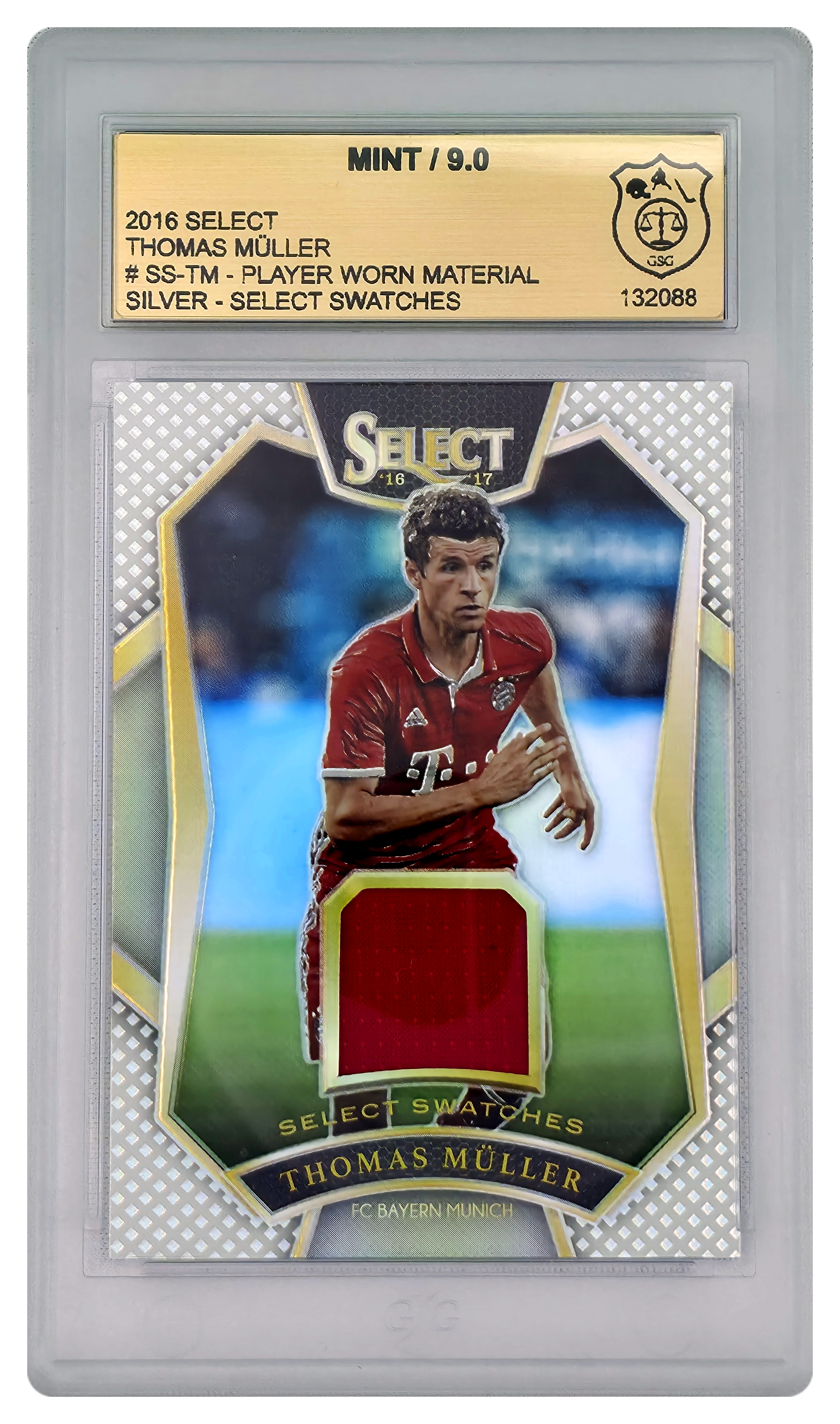 2016 Panini Select - Thomas Müller - Select Swatches Silver 46/99 - SS-TM (GSG 9.0 · Nr. SS-TM)