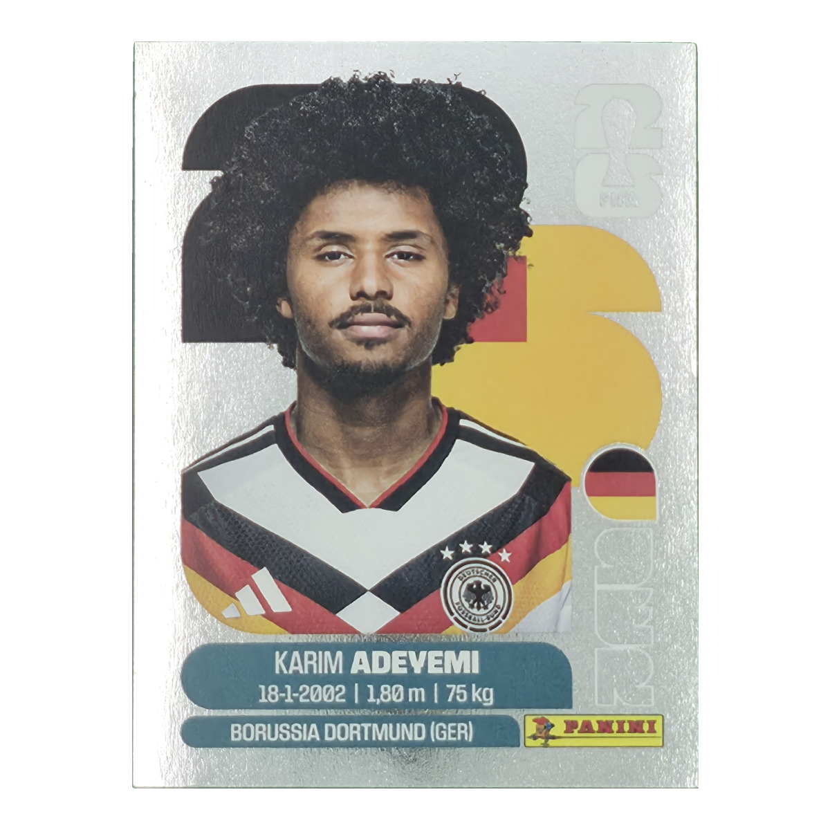 Karim Adeyemi - Deutschland, FIFA WM 2026, Nr. GER-S19 – Silber-Edition