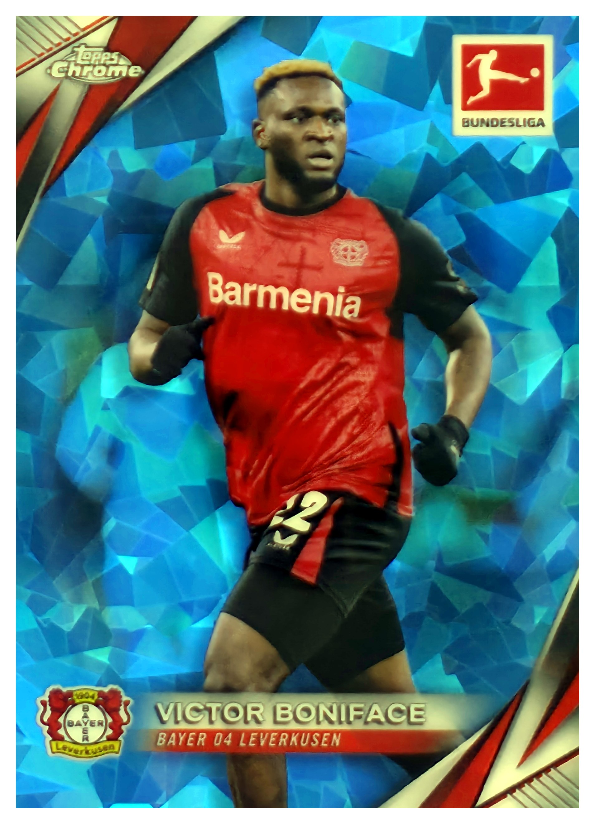 Victor Boniface - Topps Chrome Sapphire Bundesliga Base Set 2024-25, Nr. 68 (Art.-Nr. SG108058)