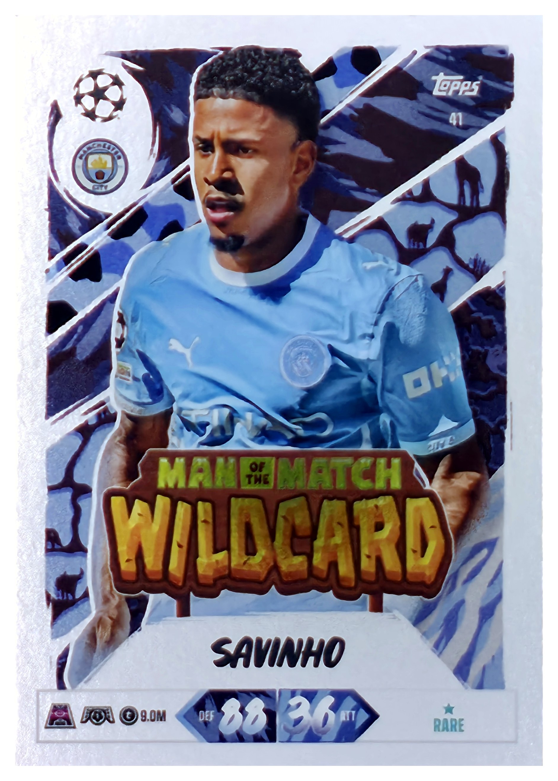 Savinho - Topps Match Attax UEFA Club Competitions Man of the Match Wildcard 2026-27, Nr. 41 (Art.-Nr. SG107475)