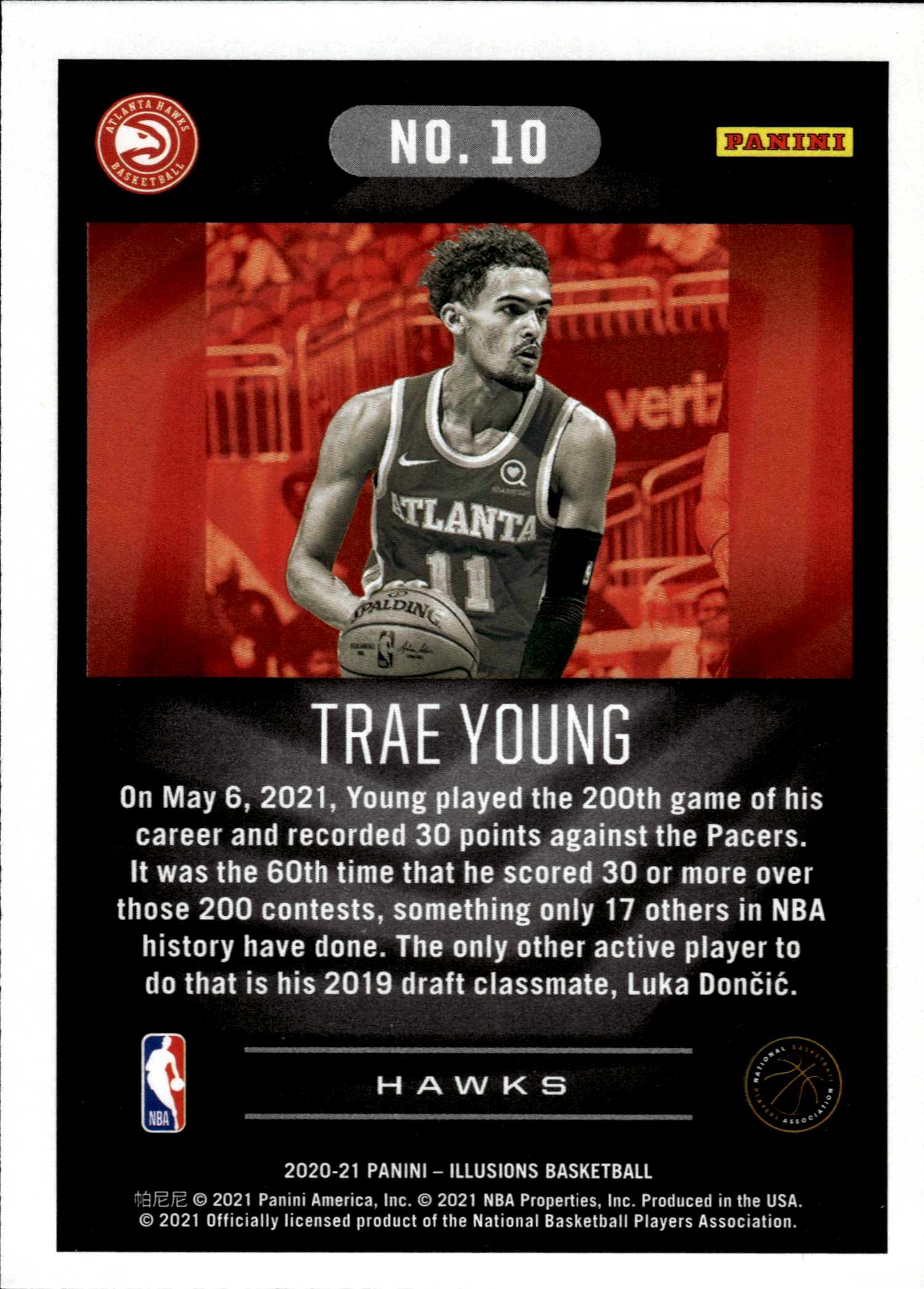 Trae Young - Panini Illusions Base Set 2020-21, Nr. 10