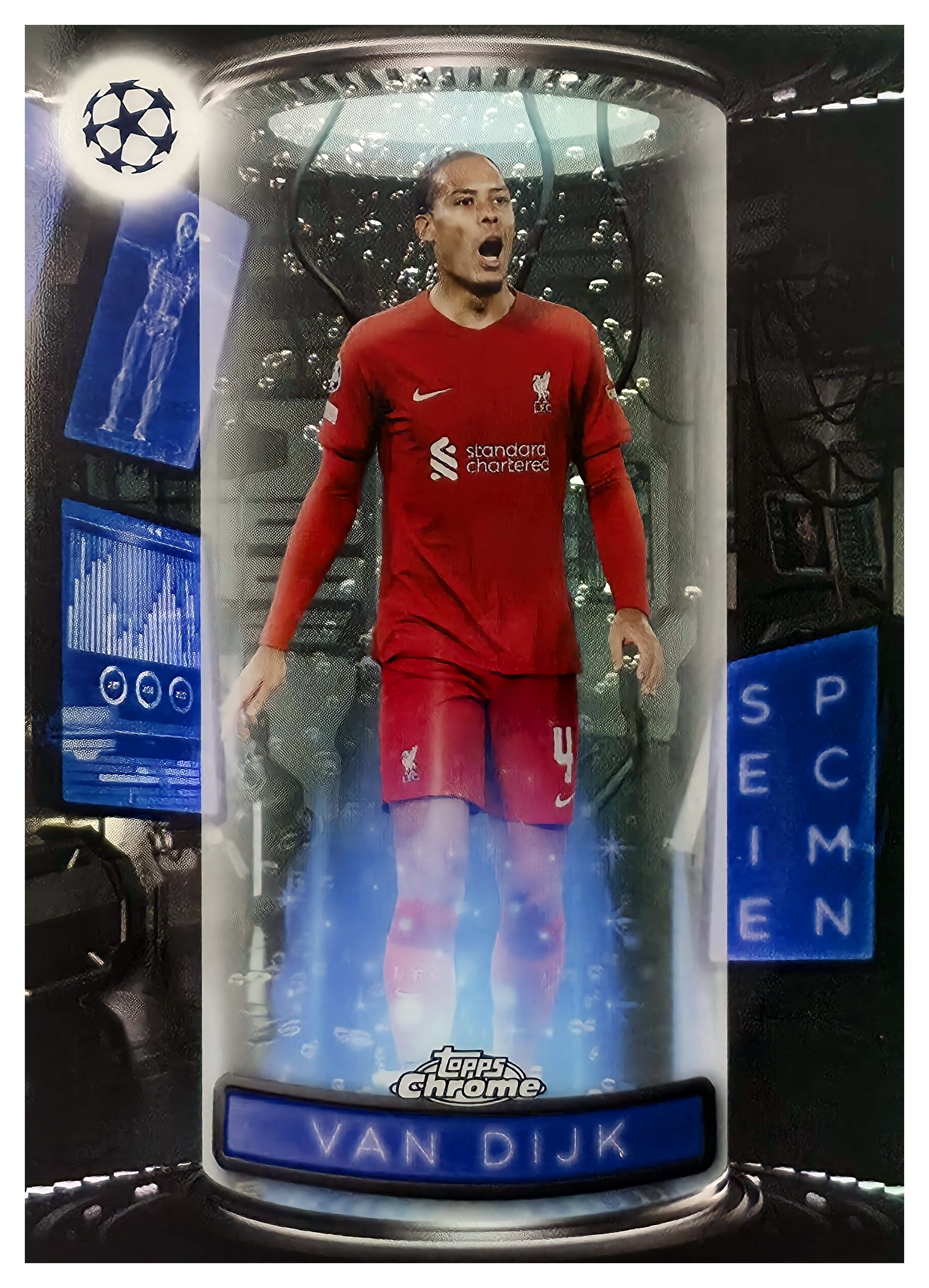 Virgil van Dijk - Topps Chrome UEFA Club Competitions Specimens 2022-23, Nr. S-4 (Art.-Nr. SG106417)