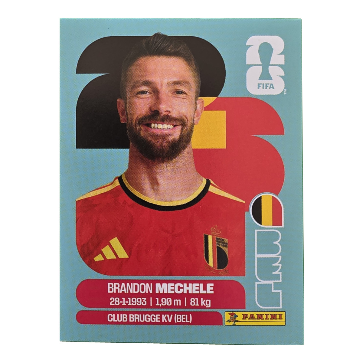 Brandon Mechele - Belgien, FIFA WM 2026, Nr. BEL6