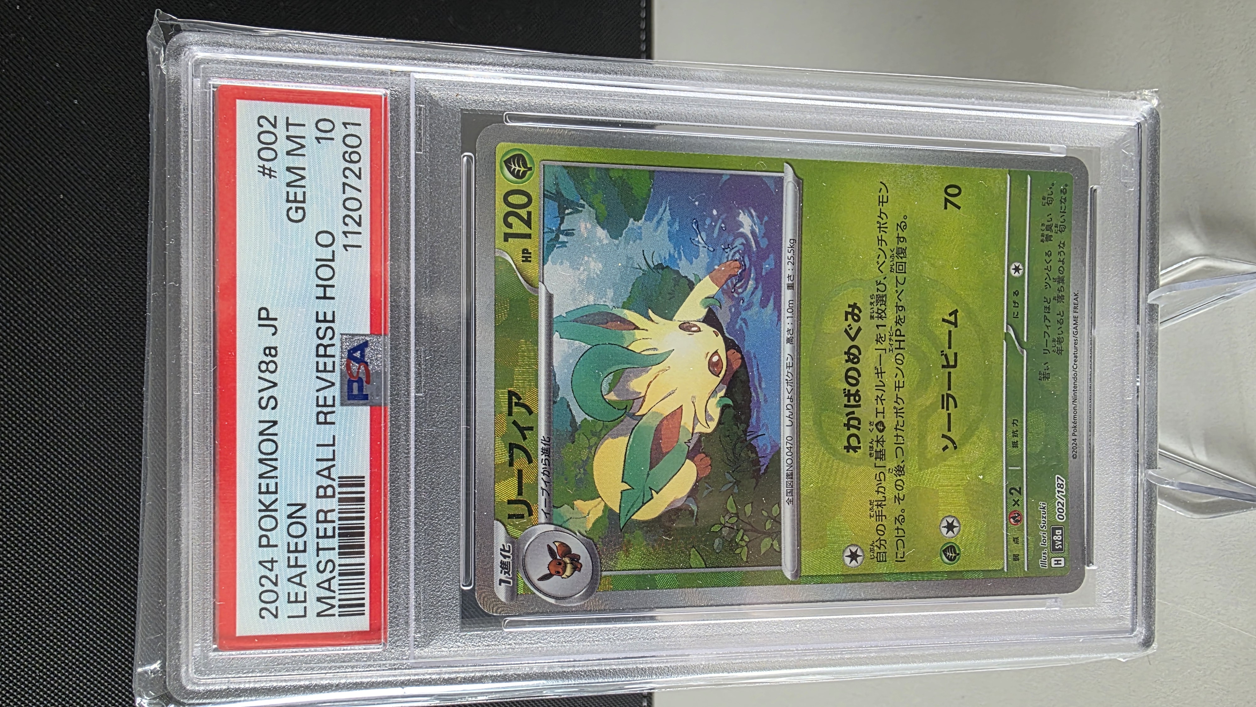 2024 Pokémon JP SV8a-Terastal Fest EX - Leafeon - Master Ball Reverse Holo - #002/187