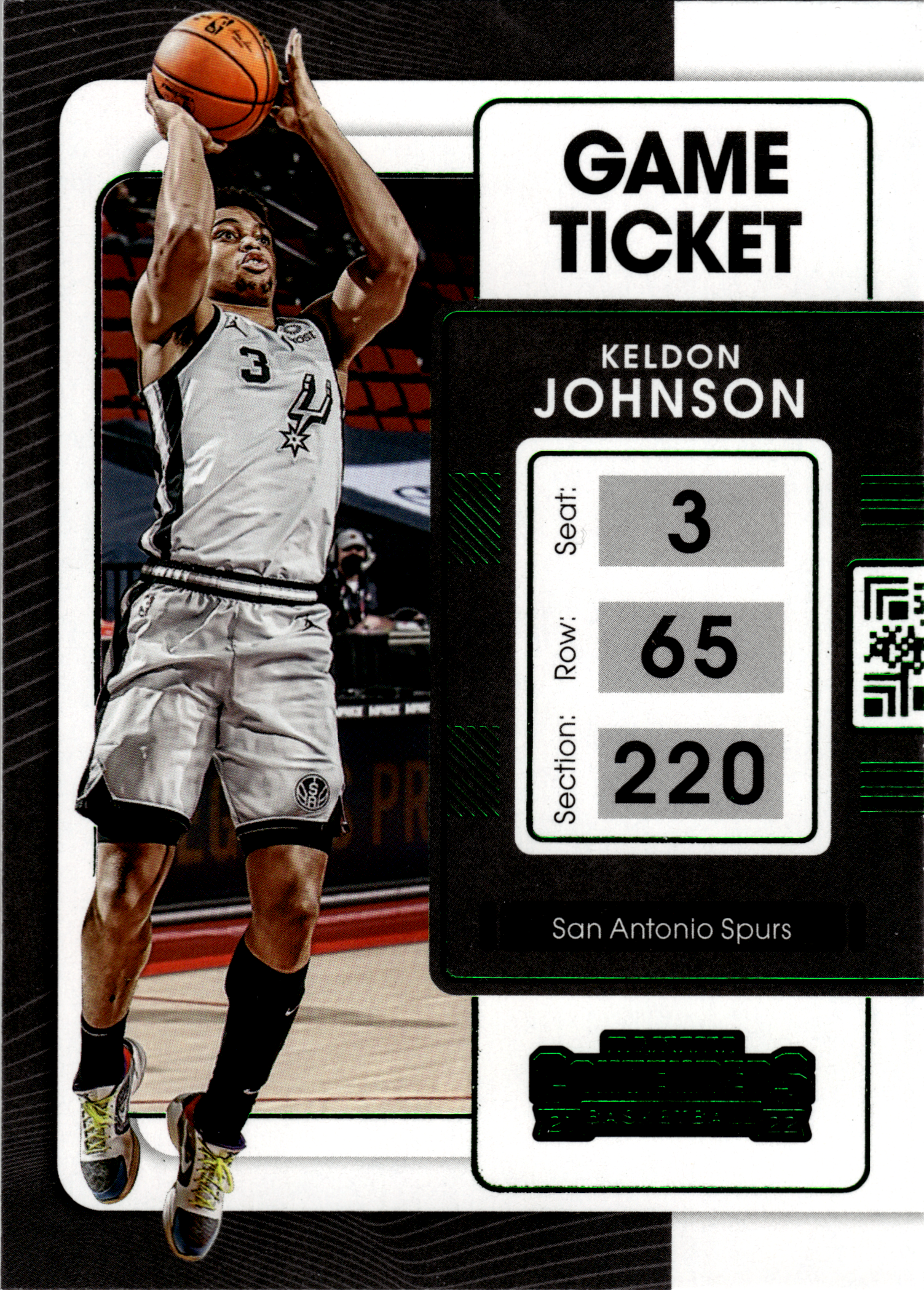 Keldon Johnson - Panini Contenders Game Ticket 2021-22, Nr. 1 (Art.-Nr. SG103760)