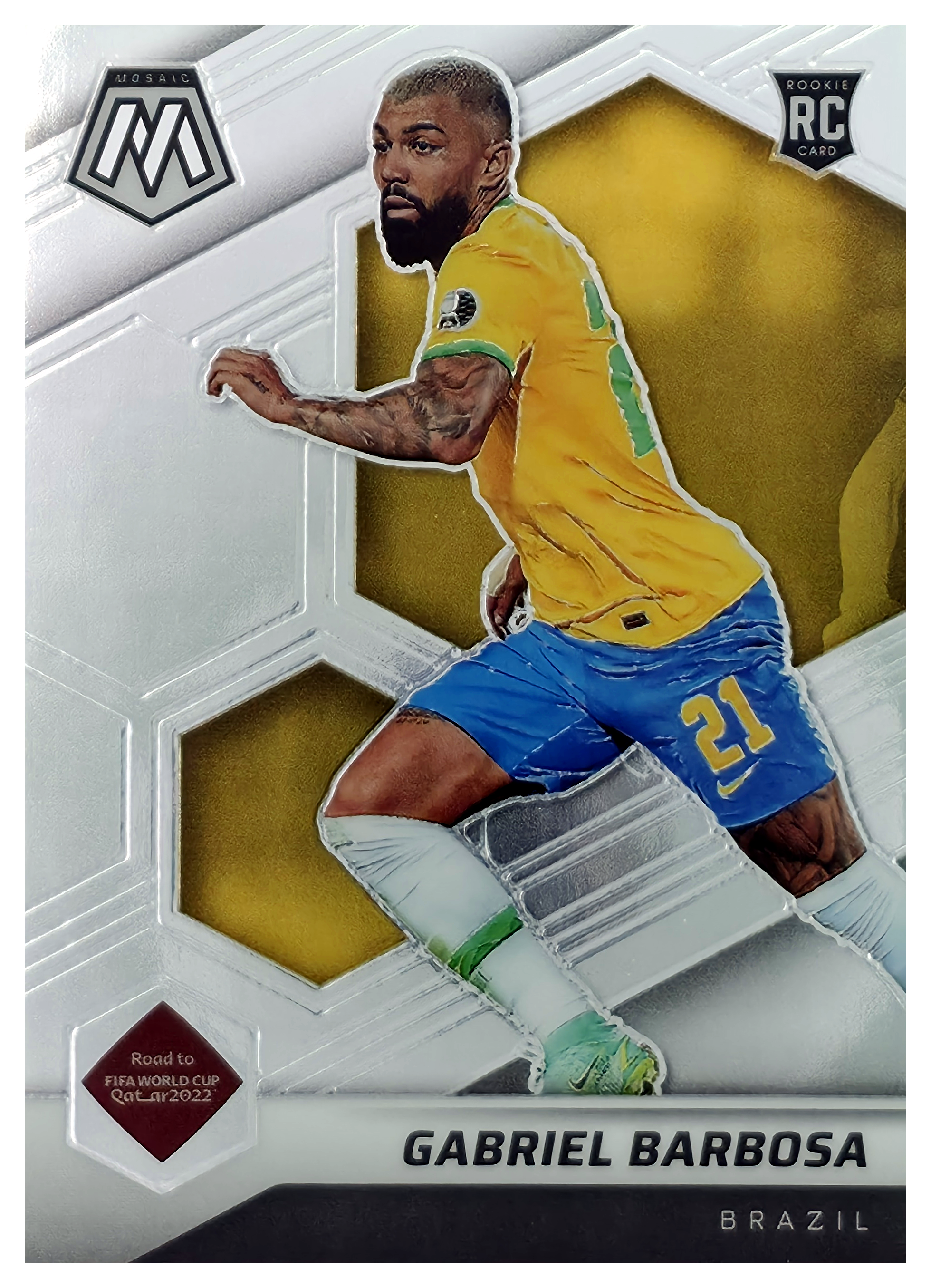 Gabriel Barbosa - Panini Mosaic FIFA Road to World Cup Base Set 2021-22, Nr. 164 – Rookie Card (Art.-Nr. SG105931)