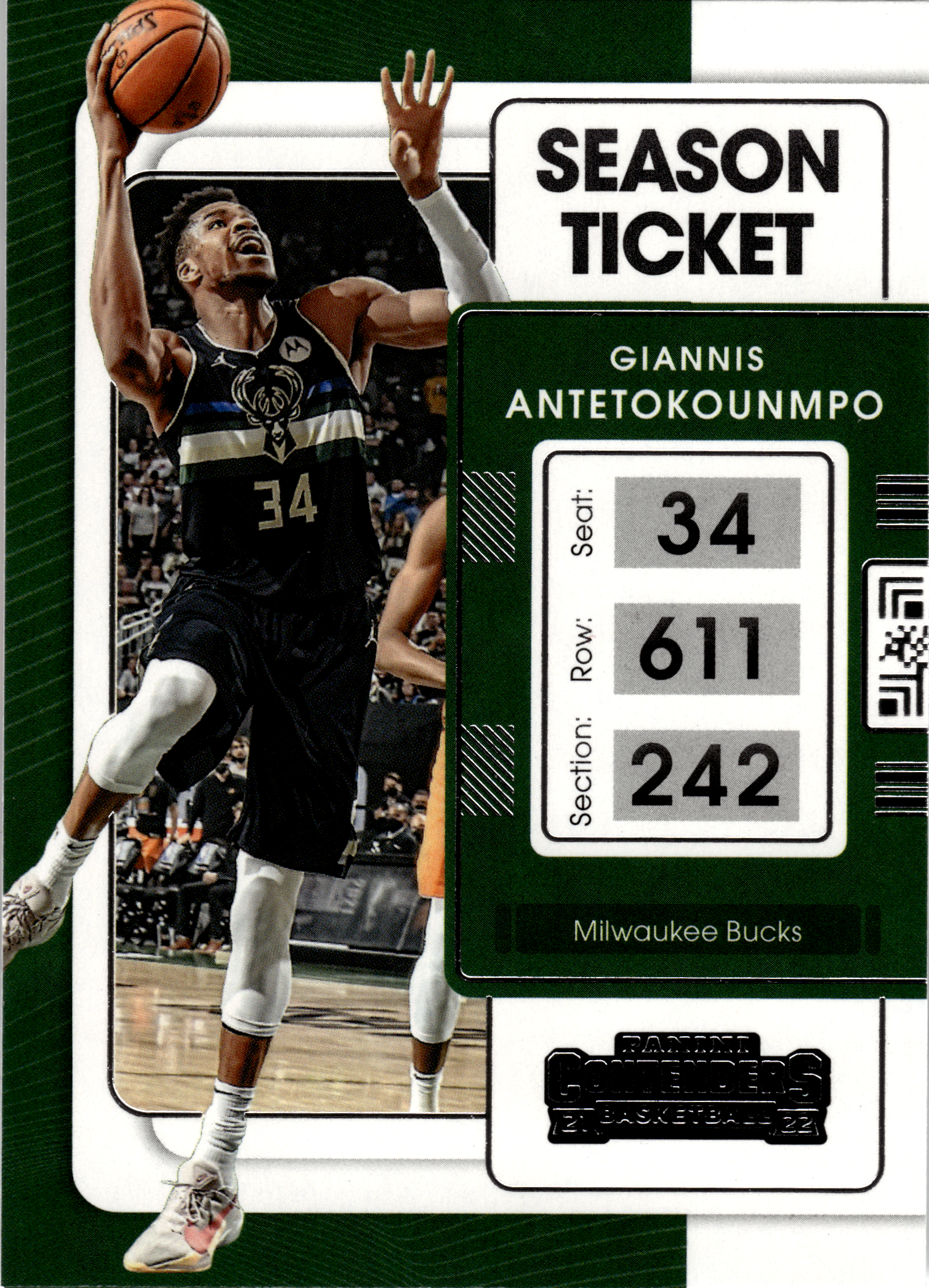 Giannis Antetokounmpo - Panini Contenders Season Ticket 2021-22, Nr. 73 (Art.-Nr. SG103584)